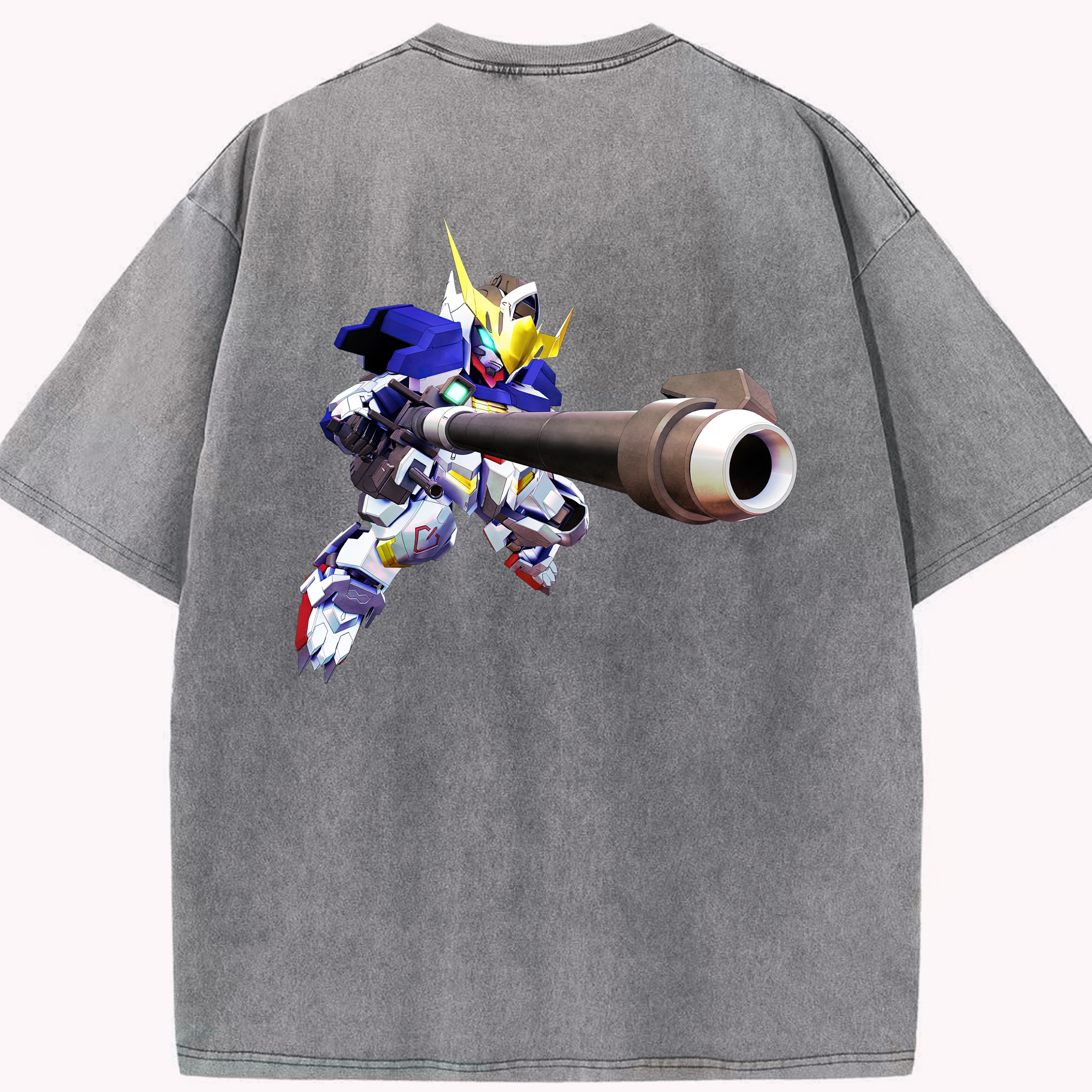 （画像用） 機動戦士ガンダム Mobile Suit Gundam 綿100% ヴィンテージ風 半袖Tシャツ（背面プリント）