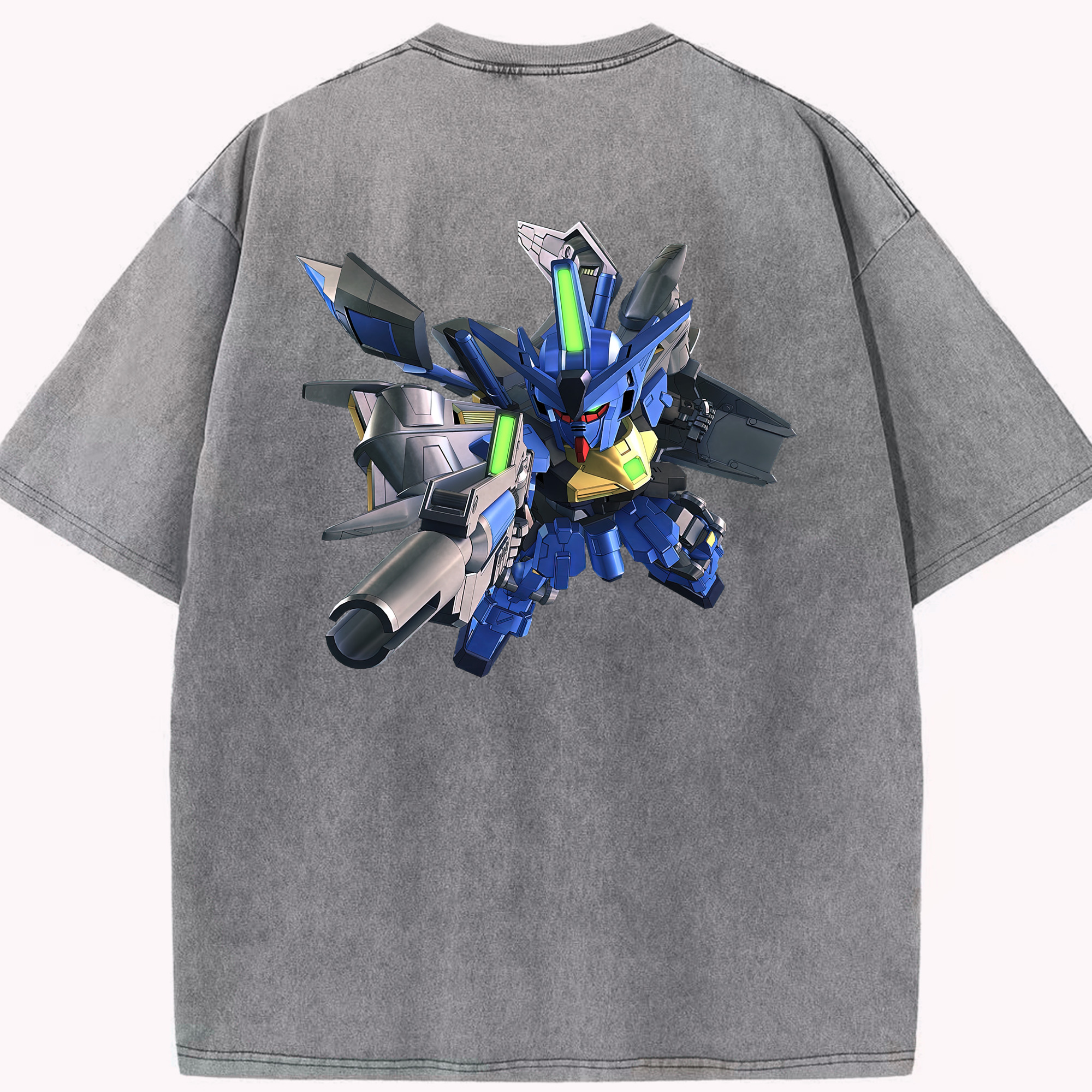 （画像用） 機動戦士ガンダム Mobile Suit Gundam 綿100% ヴィンテージ風 半袖Tシャツ（背面プリント）