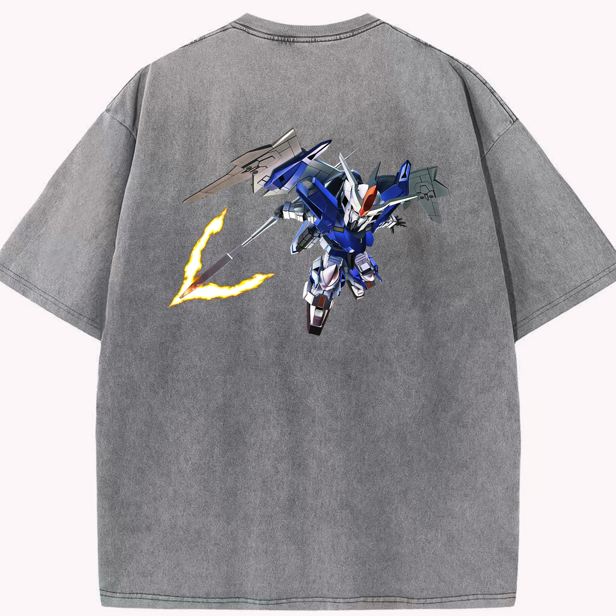 （画像用） 機動戦士ガンダム Mobile Suit Gundam 綿100% ヴィンテージ風 半袖Tシャツ（背面プリント）