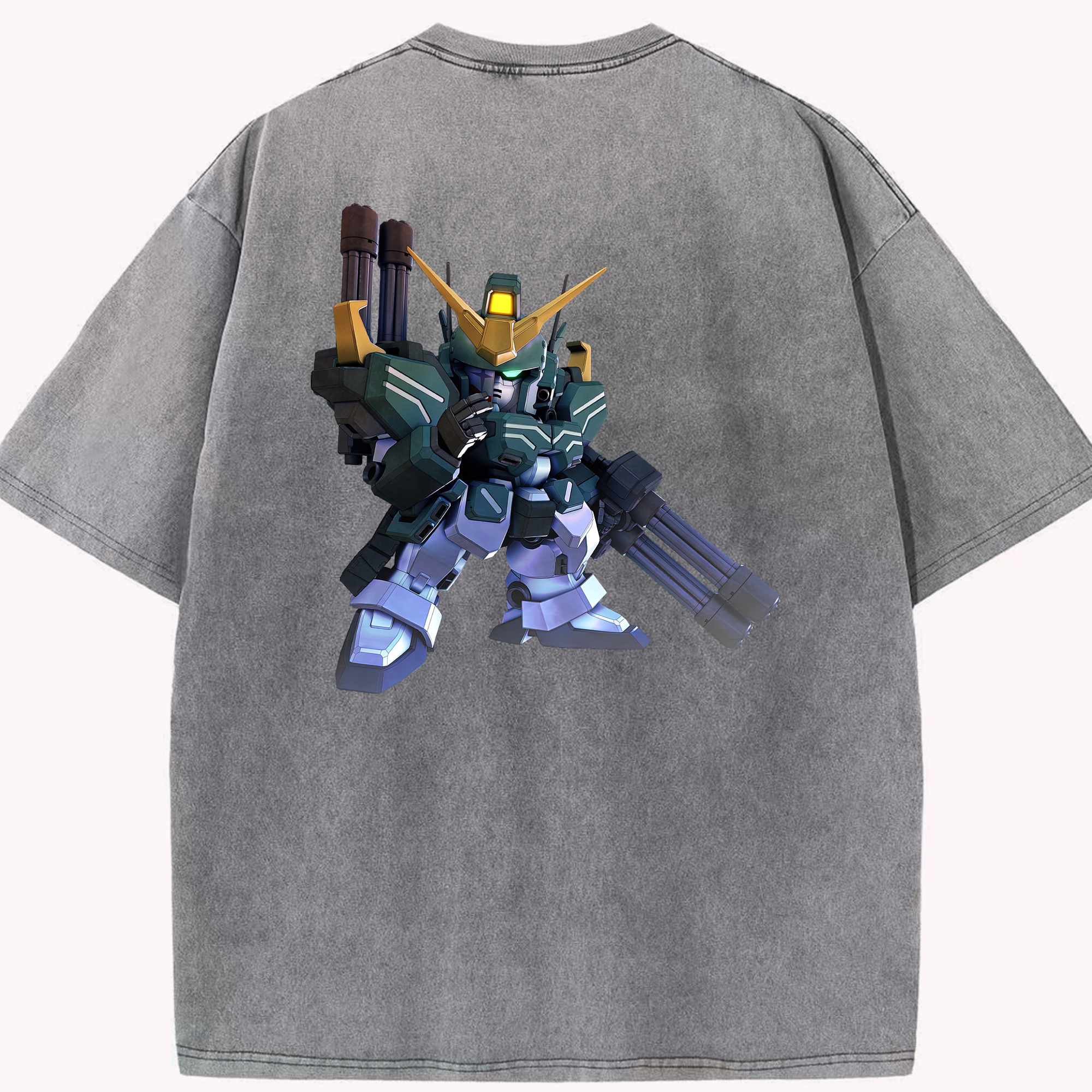 （画像用） 機動戦士ガンダム Mobile Suit Gundam 綿100% ヴィンテージ風 半袖Tシャツ（背面プリント）