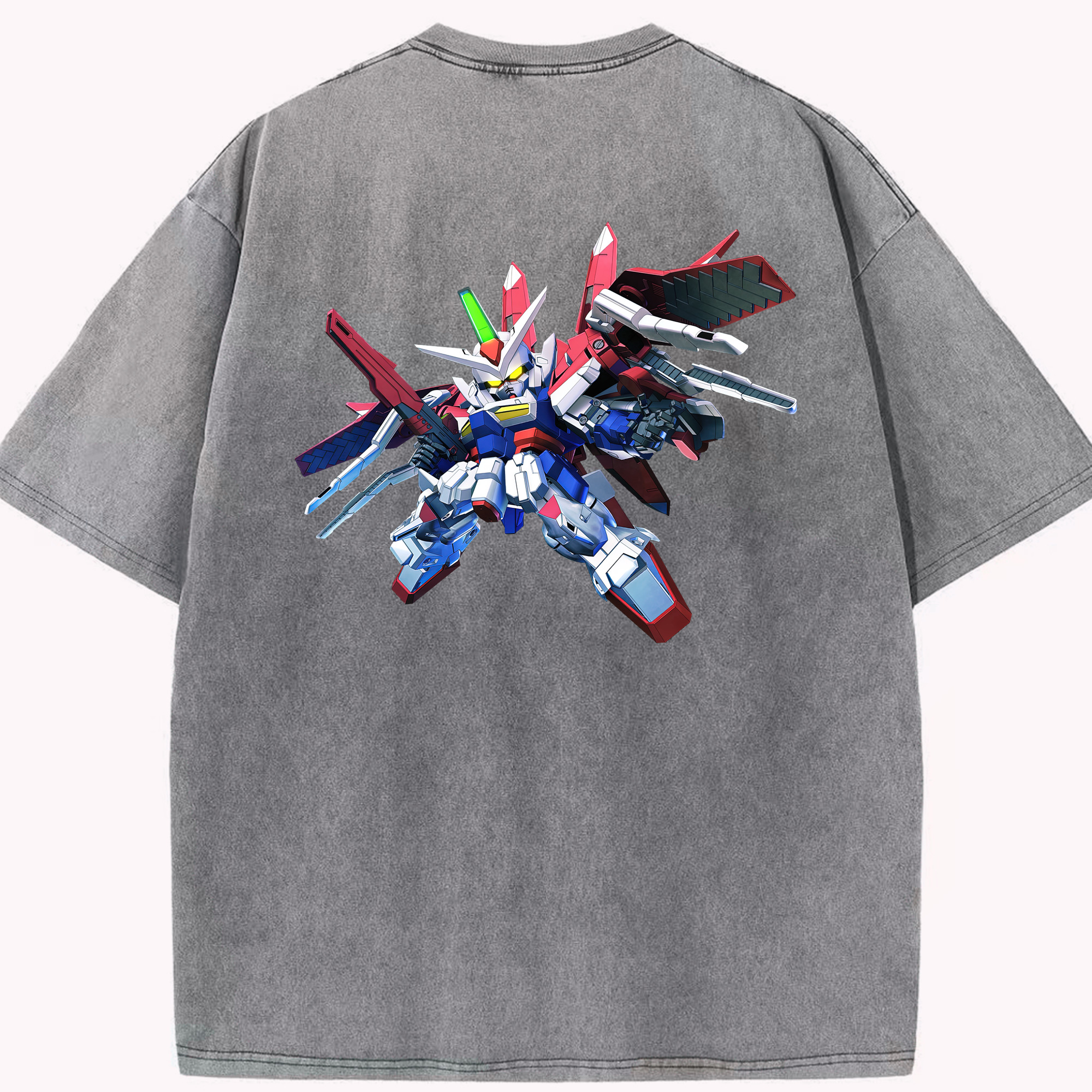 （画像用） 機動戦士ガンダム Mobile Suit Gundam 綿100% ヴィンテージ風 半袖Tシャツ（背面プリント）