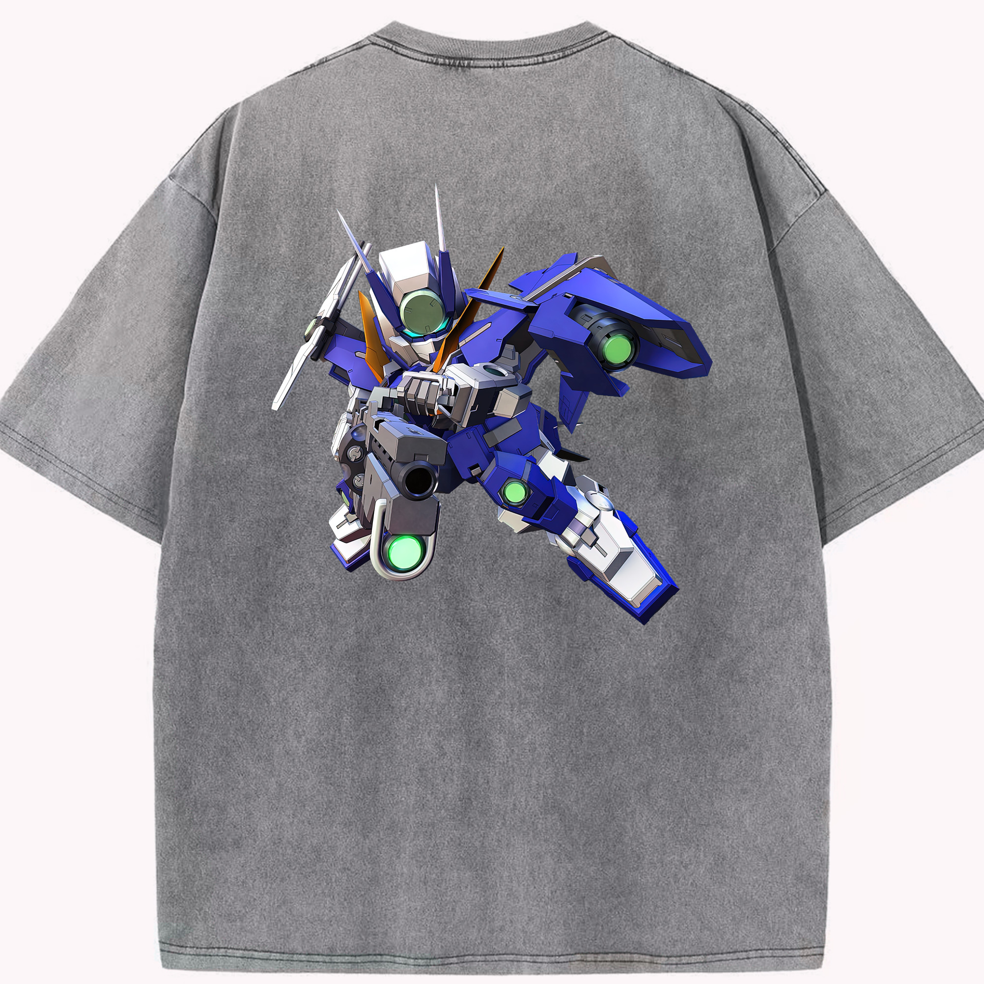 （画像用） 機動戦士ガンダム Mobile Suit Gundam 綿100% ヴィンテージ風 半袖Tシャツ（背面プリント）