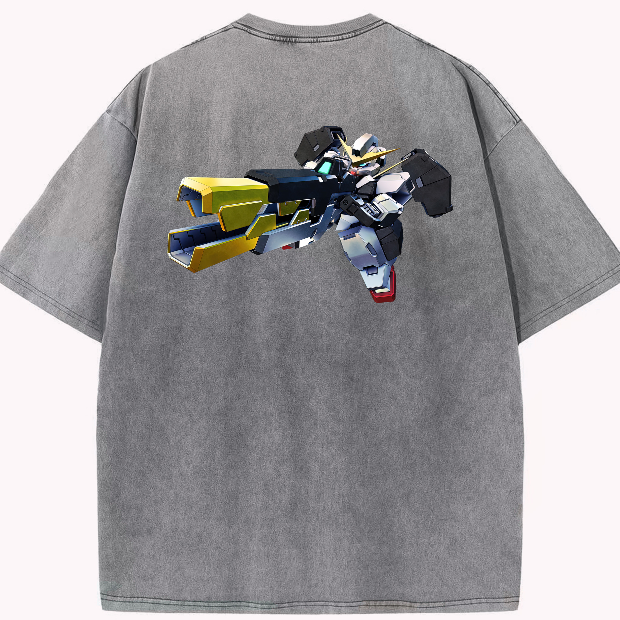 （画像用） 機動戦士ガンダム Mobile Suit Gundam 綿100% ヴィンテージ風 半袖Tシャツ（背面プリント）