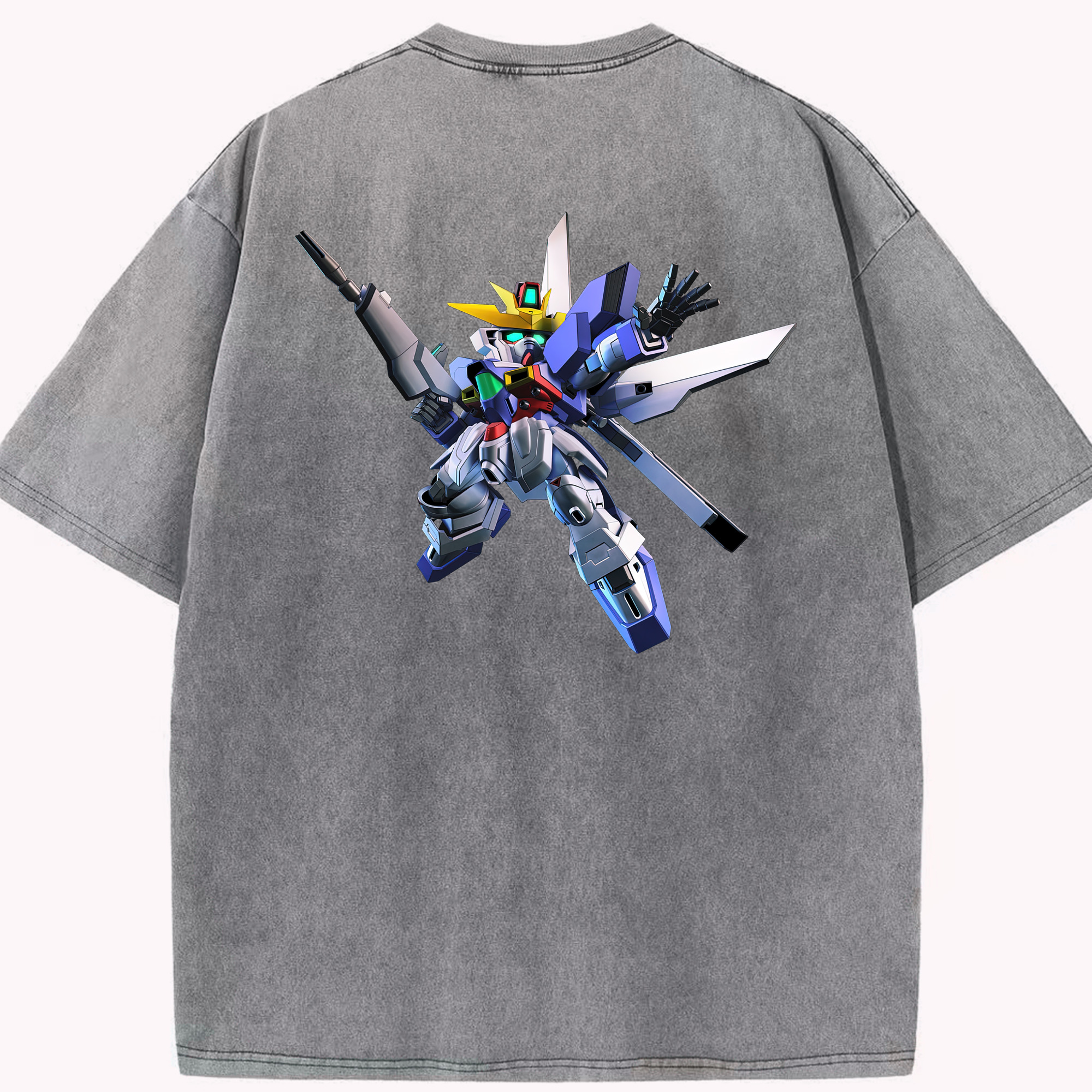 （画像用） 機動戦士ガンダム Mobile Suit Gundam 綿100% ヴィンテージ風 半袖Tシャツ（背面プリント）