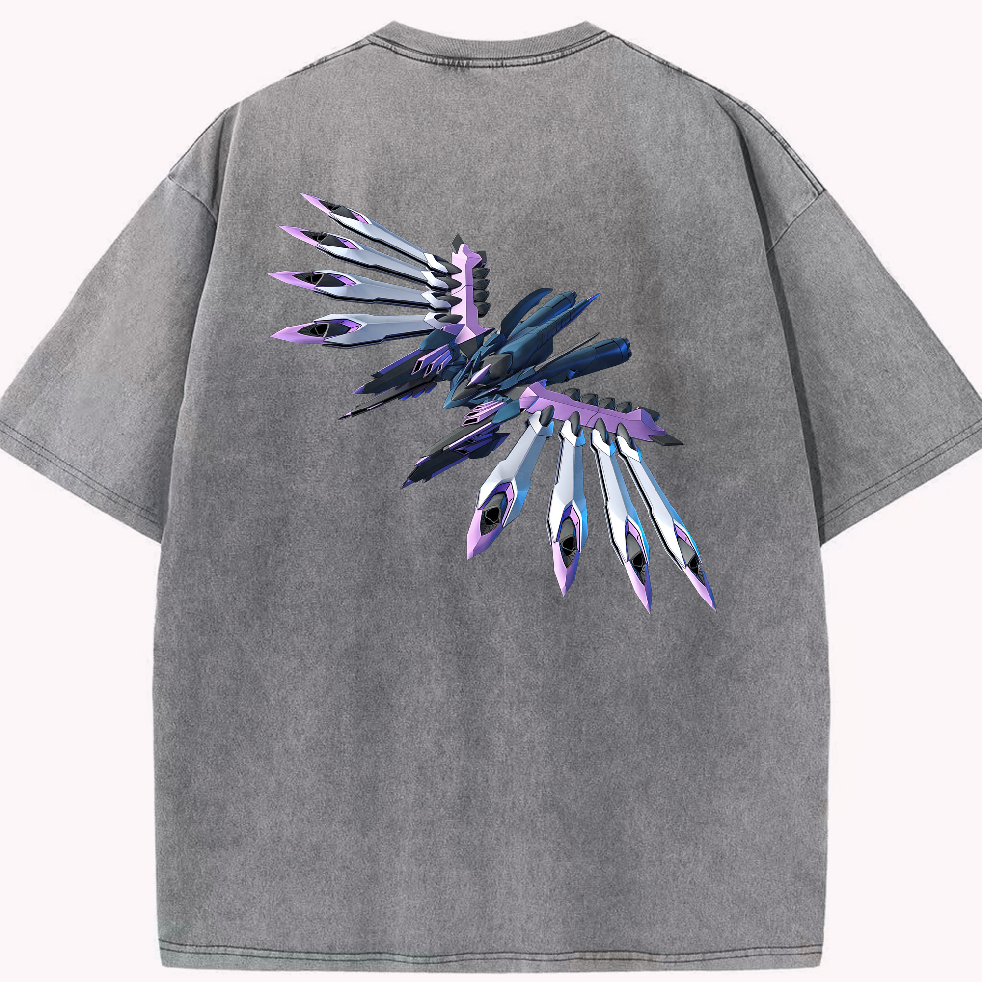 （画像用） 機動戦士ガンダム Mobile Suit Gundam 綿100% ヴィンテージ風 半袖Tシャツ（背面プリント）