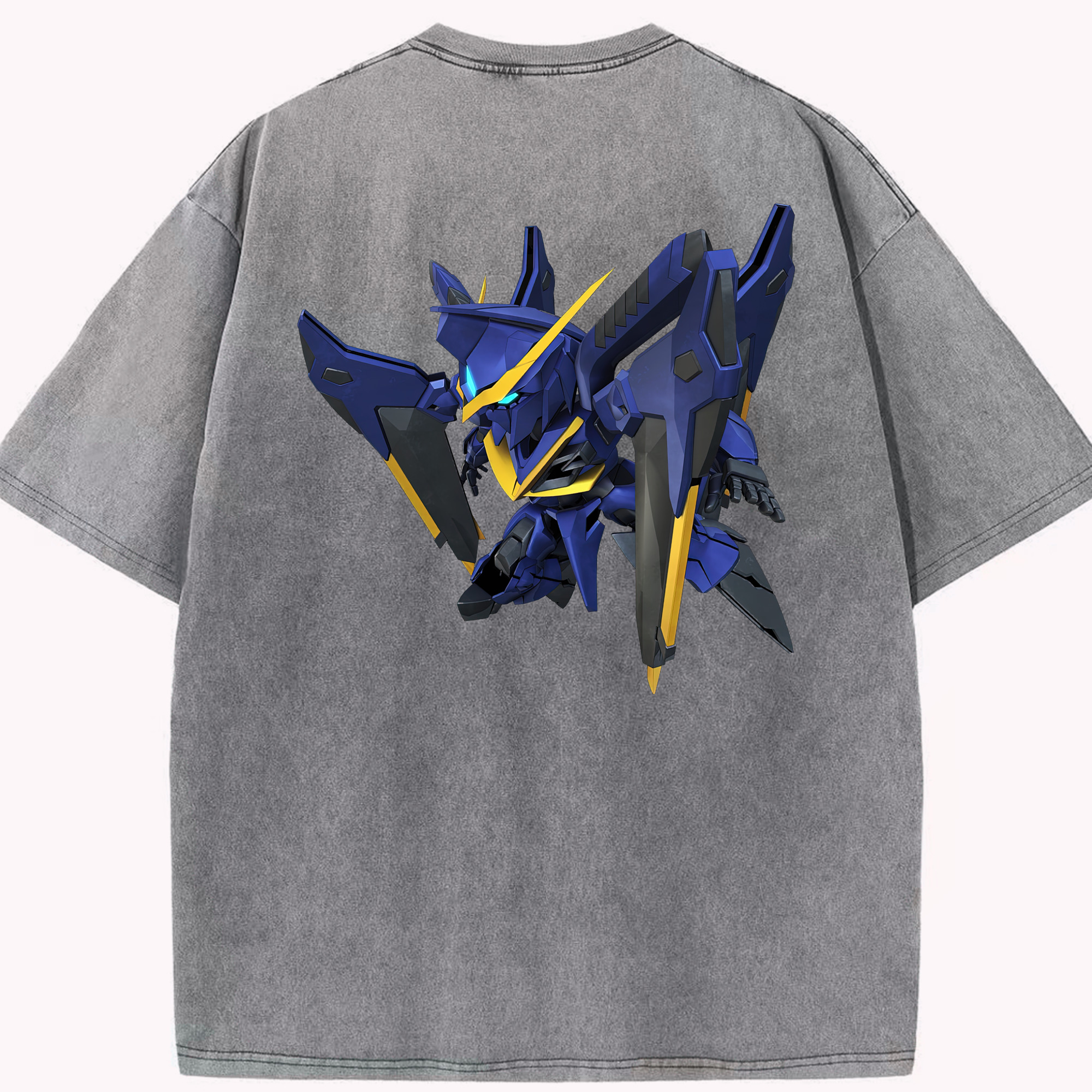 （画像用） 機動戦士ガンダム Mobile Suit Gundam 綿100% ヴィンテージ風 半袖Tシャツ（背面プリント）