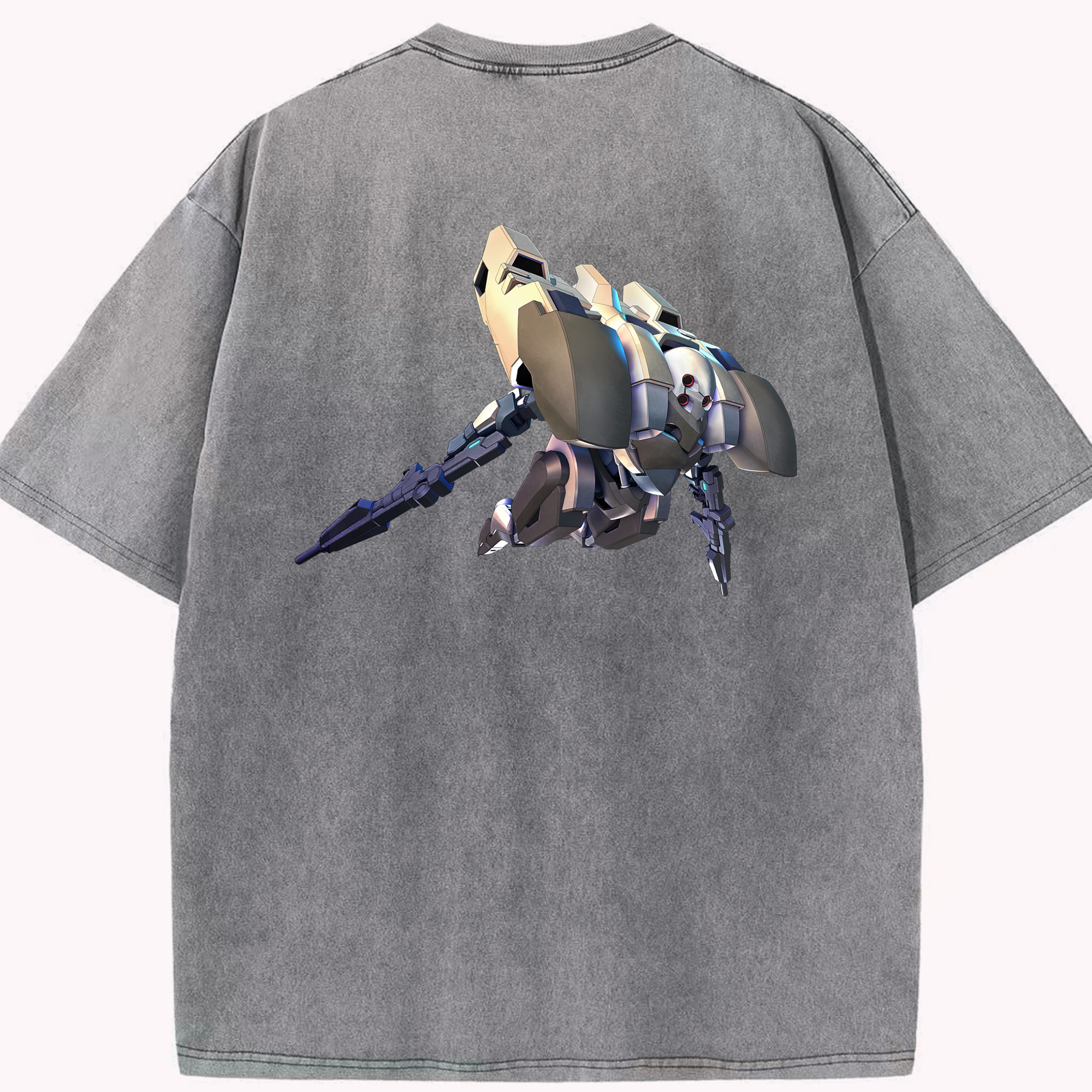 （画像用） 機動戦士ガンダム Mobile Suit Gundam 綿100% ヴィンテージ風 半袖Tシャツ（背面プリント）