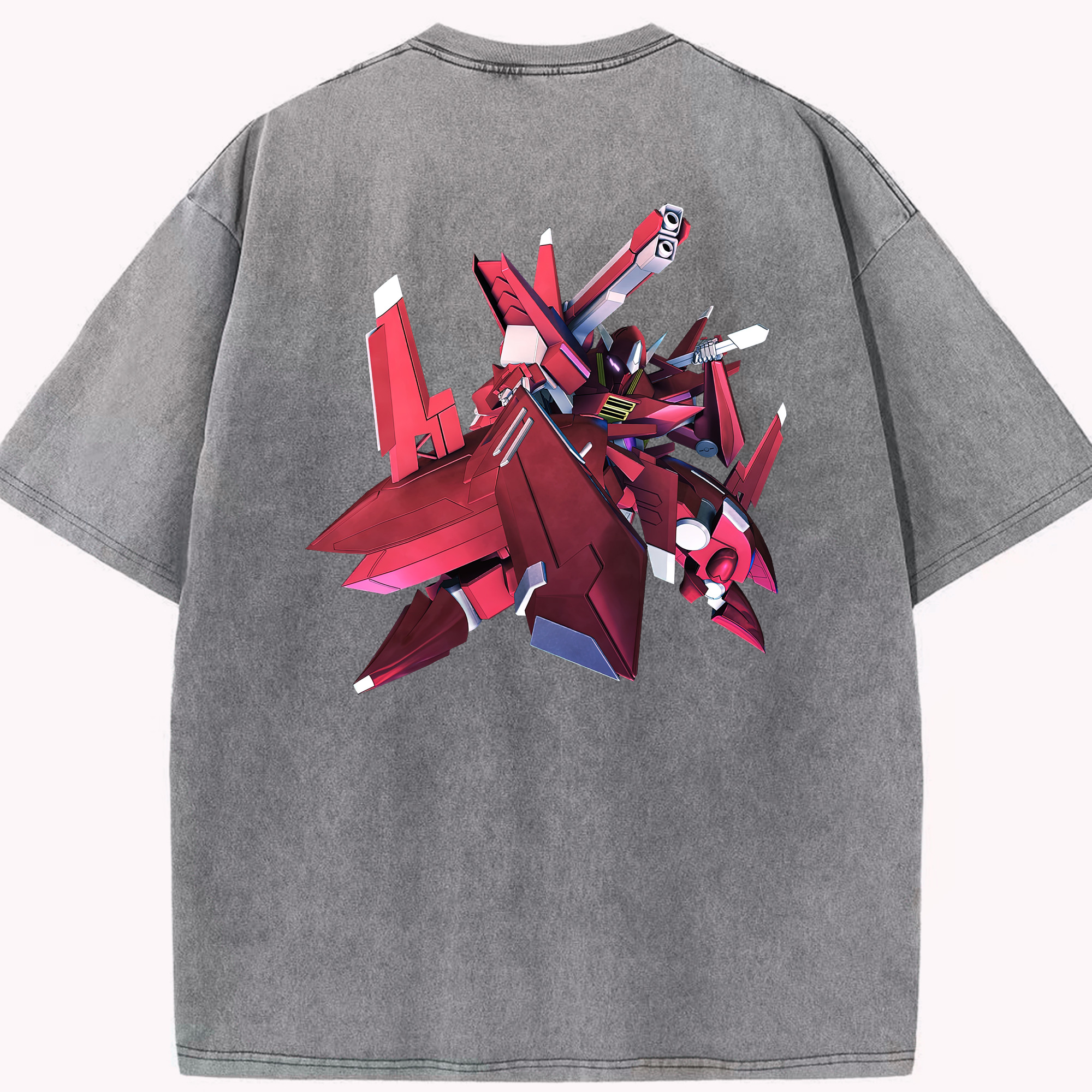 （画像用） 機動戦士ガンダム Mobile Suit Gundam 綿100% ヴィンテージ風 半袖Tシャツ（背面プリント）