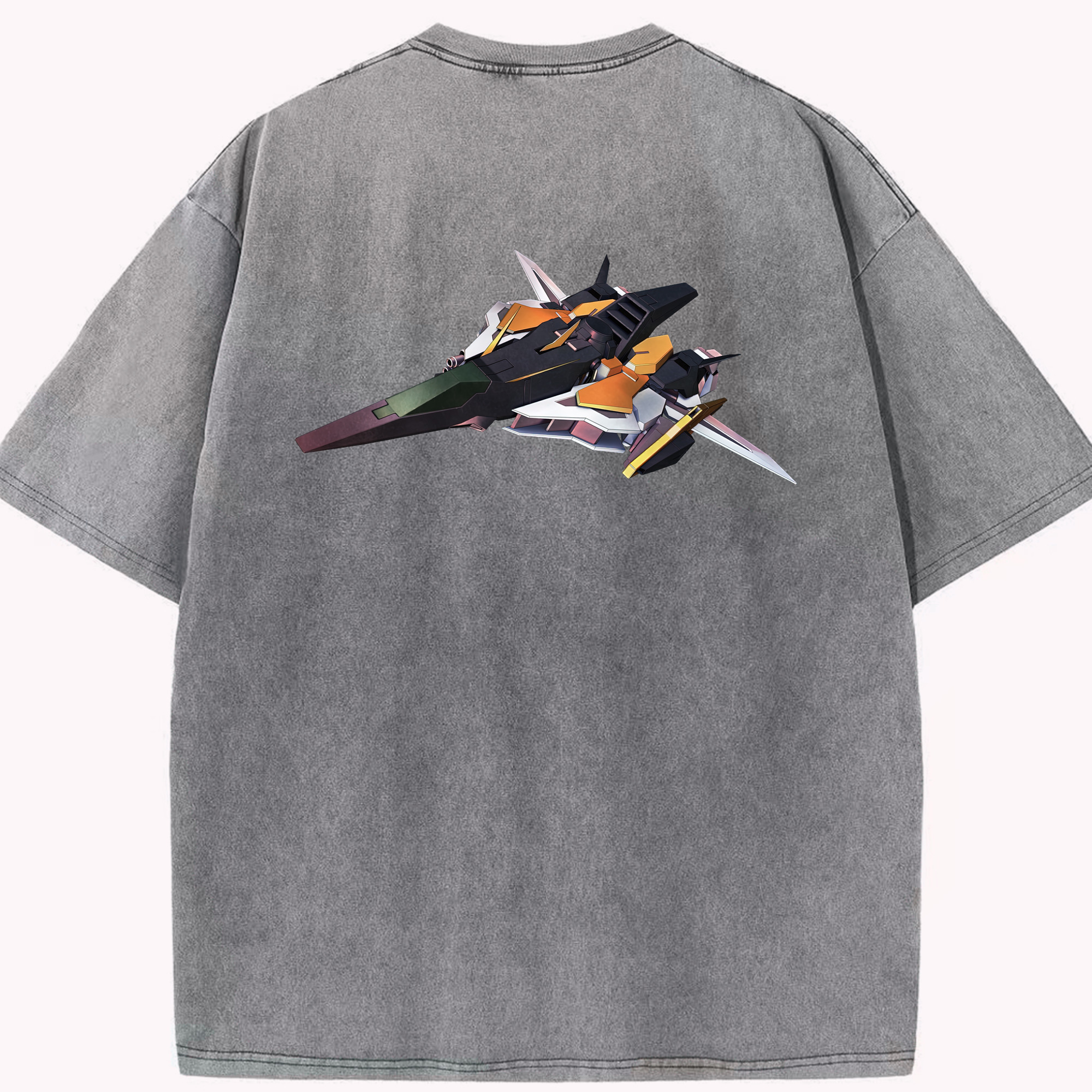 （画像用） 機動戦士ガンダム Mobile Suit Gundam 綿100% ヴィンテージ風 半袖Tシャツ（背面プリント）