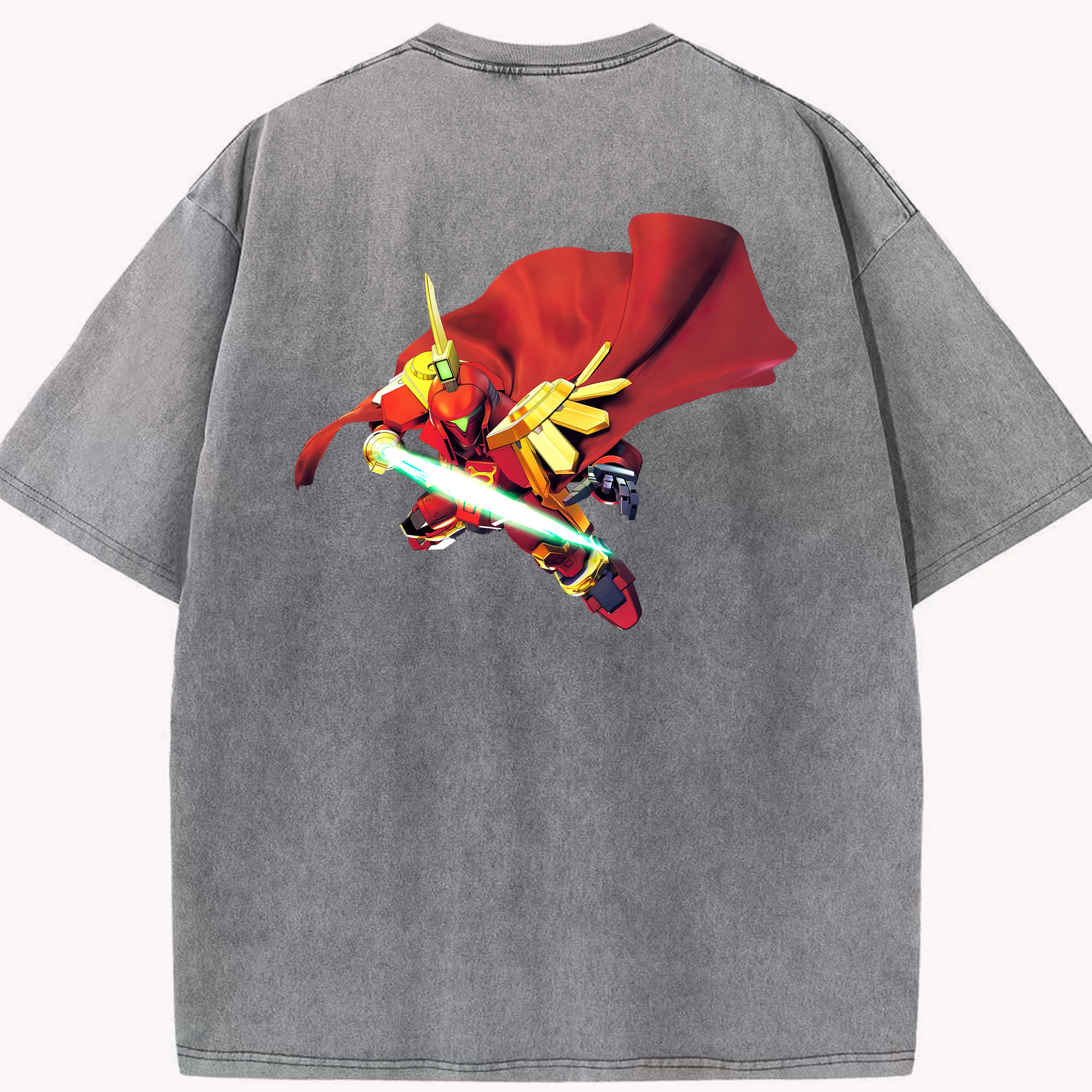 （画像用） 機動戦士ガンダム Mobile Suit Gundam 綿100% ヴィンテージ風 半袖Tシャツ（背面プリント）