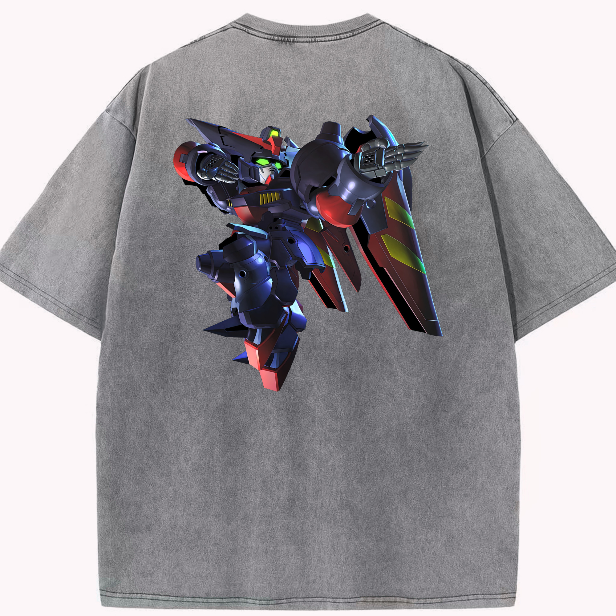 （画像用） 機動戦士ガンダム Mobile Suit Gundam 綿100% ヴィンテージ風 半袖Tシャツ（背面プリント）