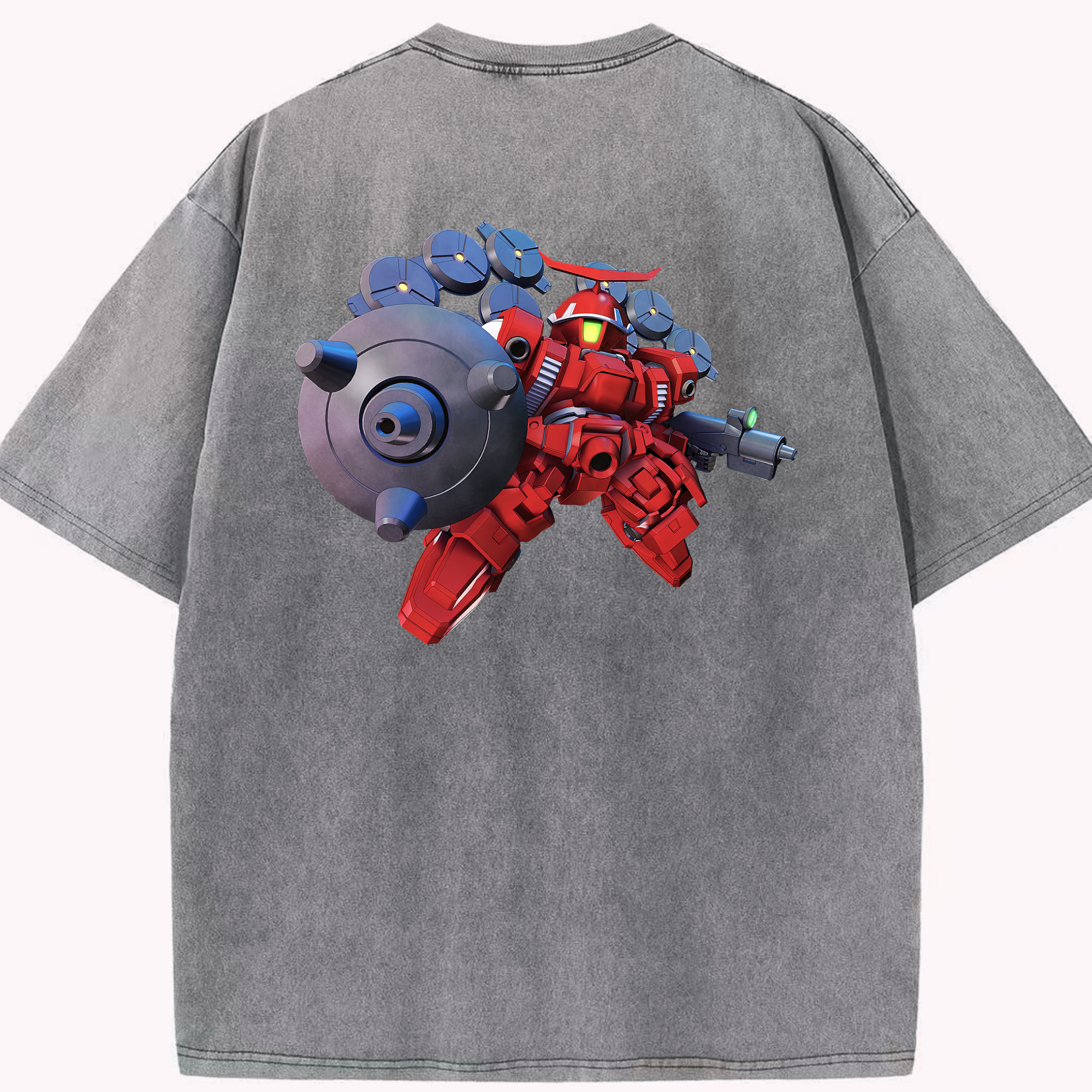 （画像用） 機動戦士ガンダム Mobile Suit Gundam 綿100% ヴィンテージ風 半袖Tシャツ（背面プリント）