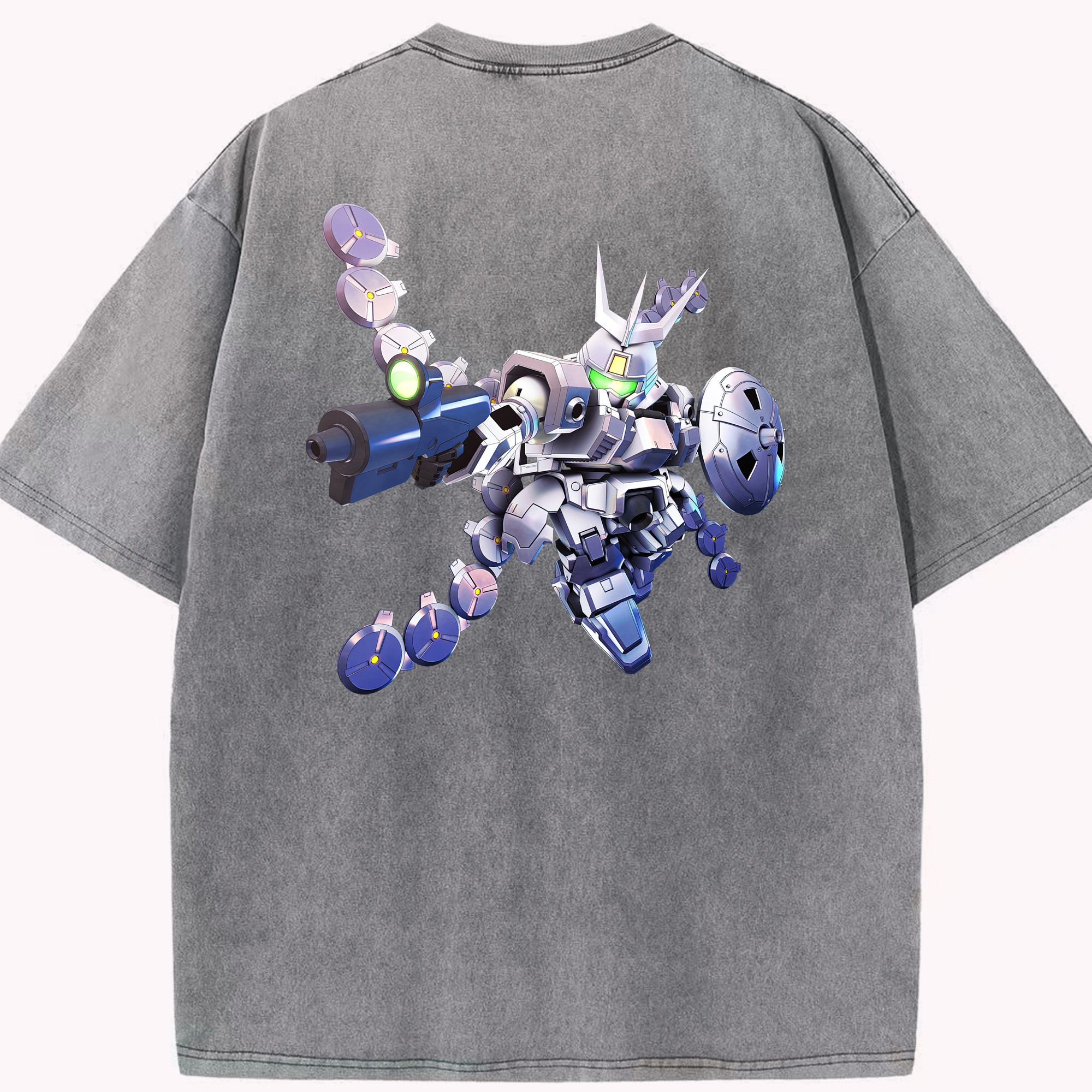 （画像用） 機動戦士ガンダム Mobile Suit Gundam 綿100% ヴィンテージ風 半袖Tシャツ（背面プリント）