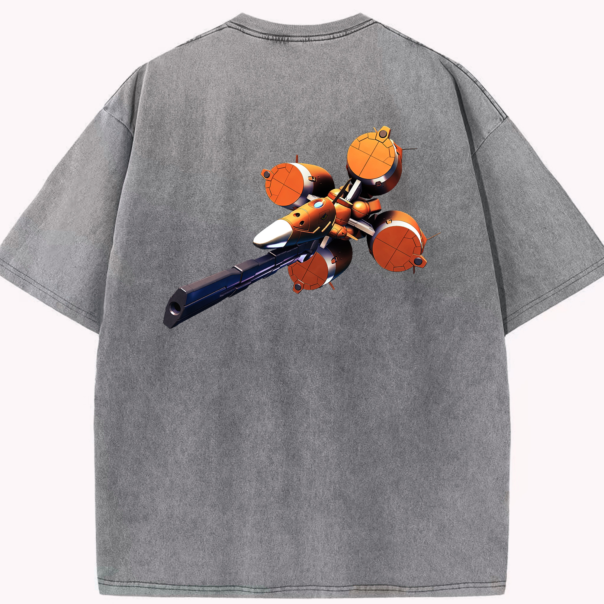 （画像用） 機動戦士ガンダム Mobile Suit Gundam 綿100% ヴィンテージ風 半袖Tシャツ（背面プリント）