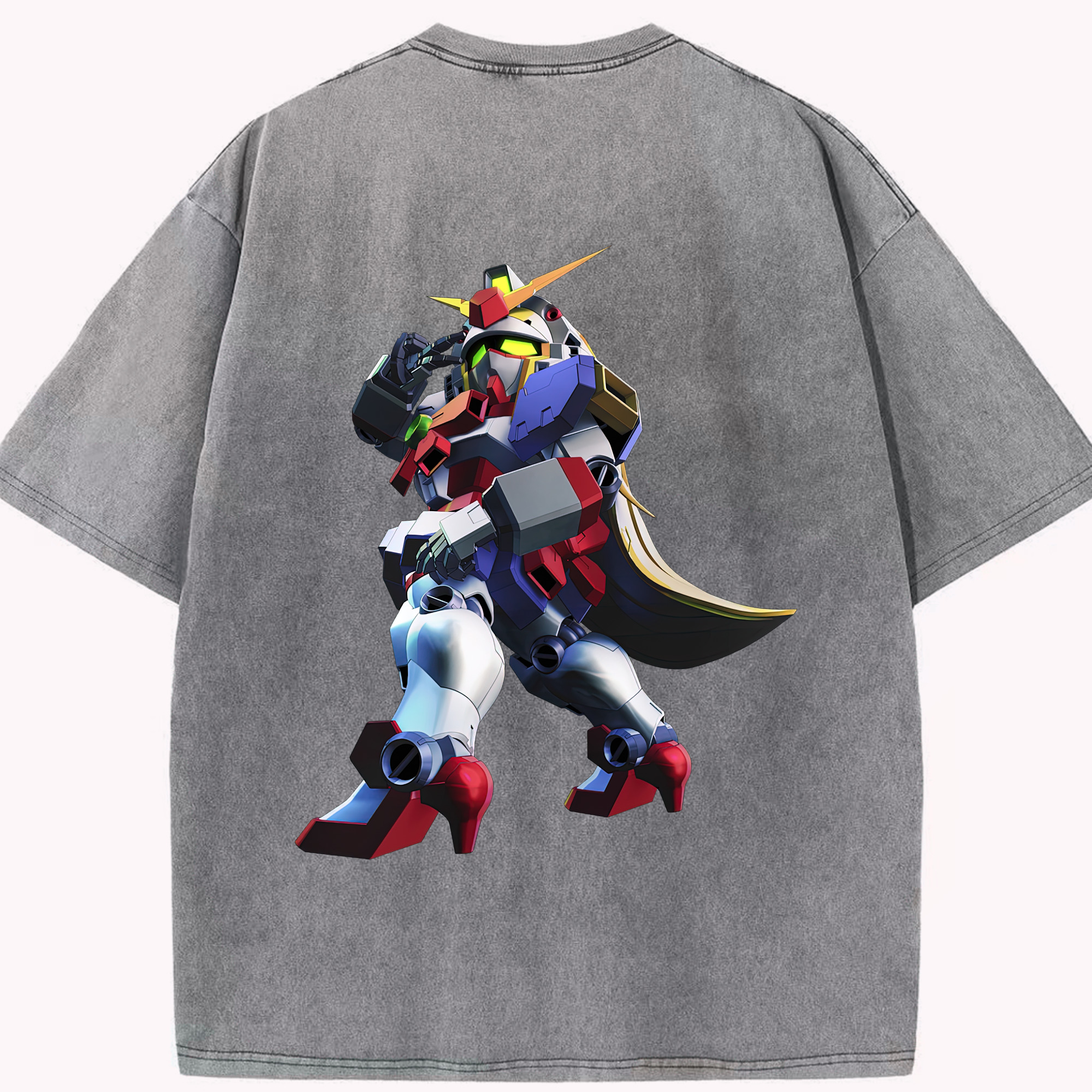 （画像用） 機動戦士ガンダム Mobile Suit Gundam 綿100% ヴィンテージ風 半袖Tシャツ（背面プリント）
