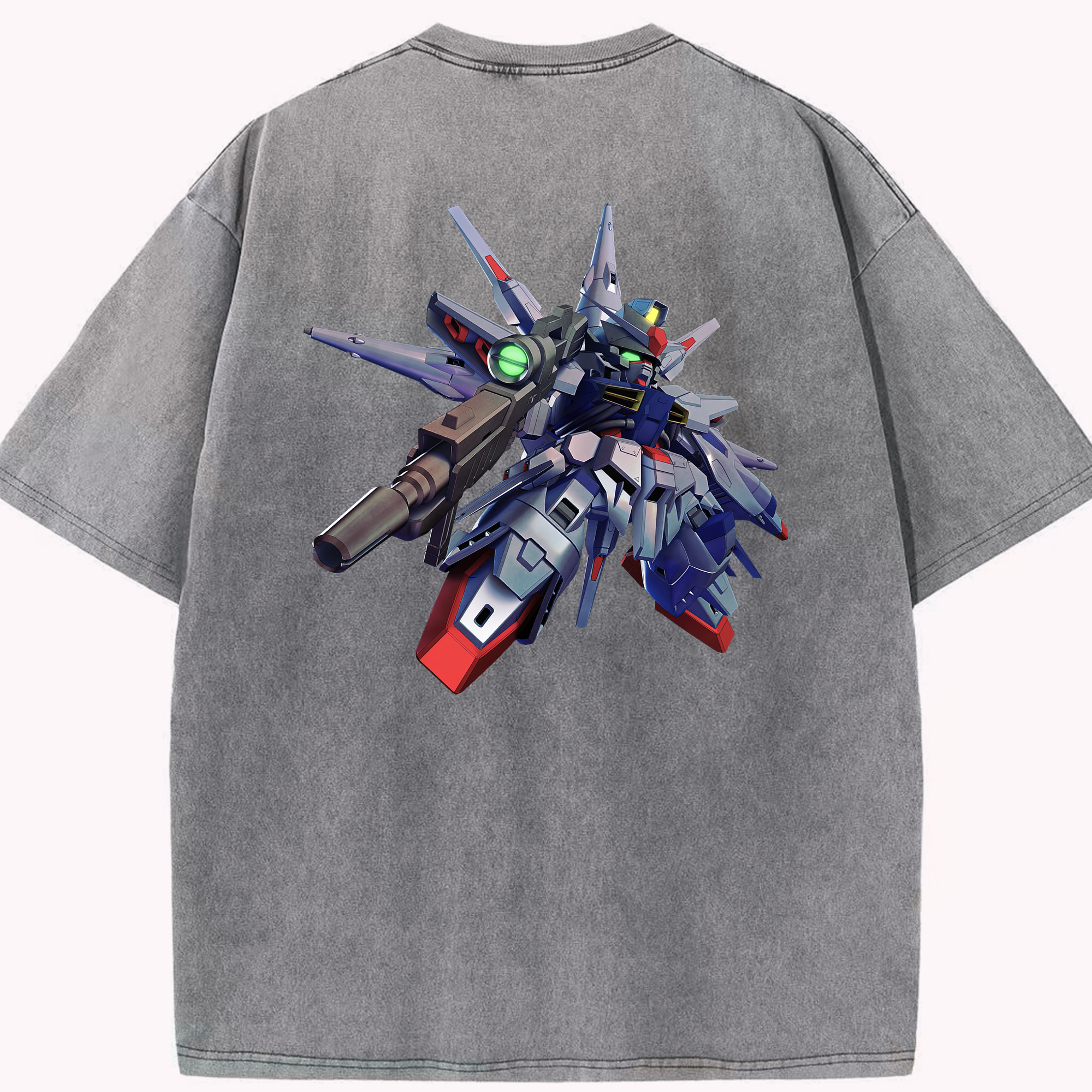 （画像用） 機動戦士ガンダム Mobile Suit Gundam 綿100% ヴィンテージ風 半袖Tシャツ（背面プリント）