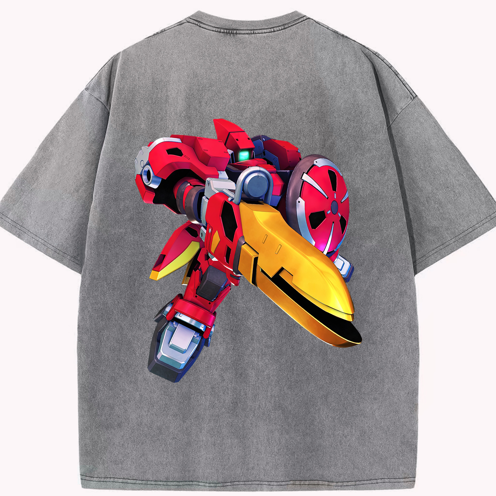 （画像用） 機動戦士ガンダム Mobile Suit Gundam 綿100% ヴィンテージ風 半袖Tシャツ（背面プリント）