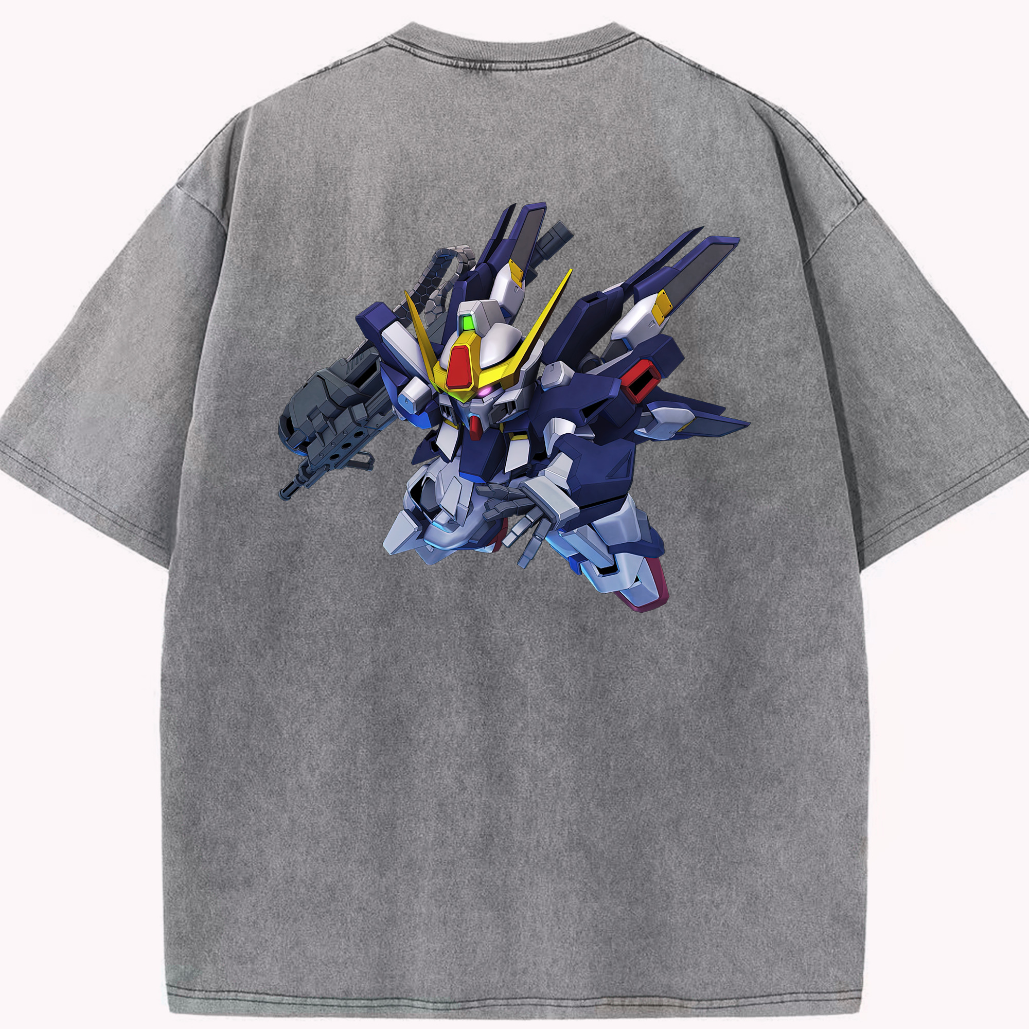 （画像用） 機動戦士ガンダム Mobile Suit Gundam 綿100% ヴィンテージ風 半袖Tシャツ（背面プリント）