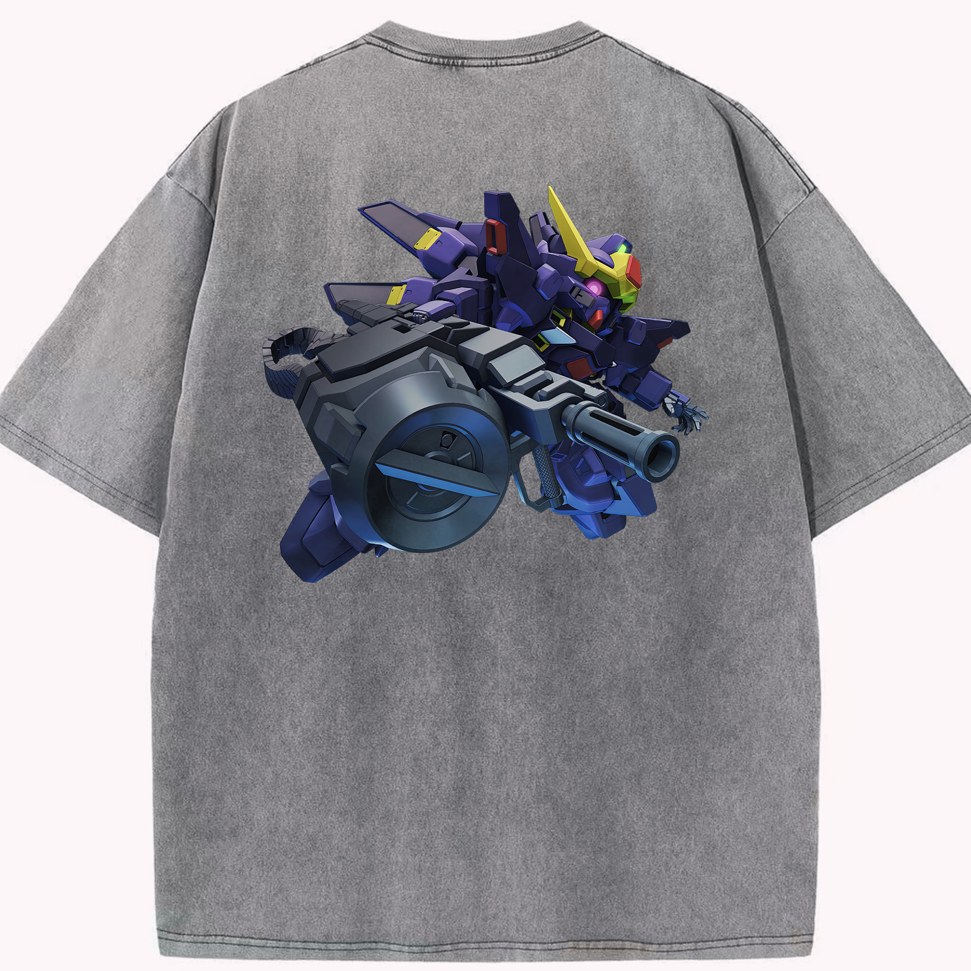 （画像用） 機動戦士ガンダム Mobile Suit Gundam 綿100% ヴィンテージ風 半袖Tシャツ（背面プリント）
