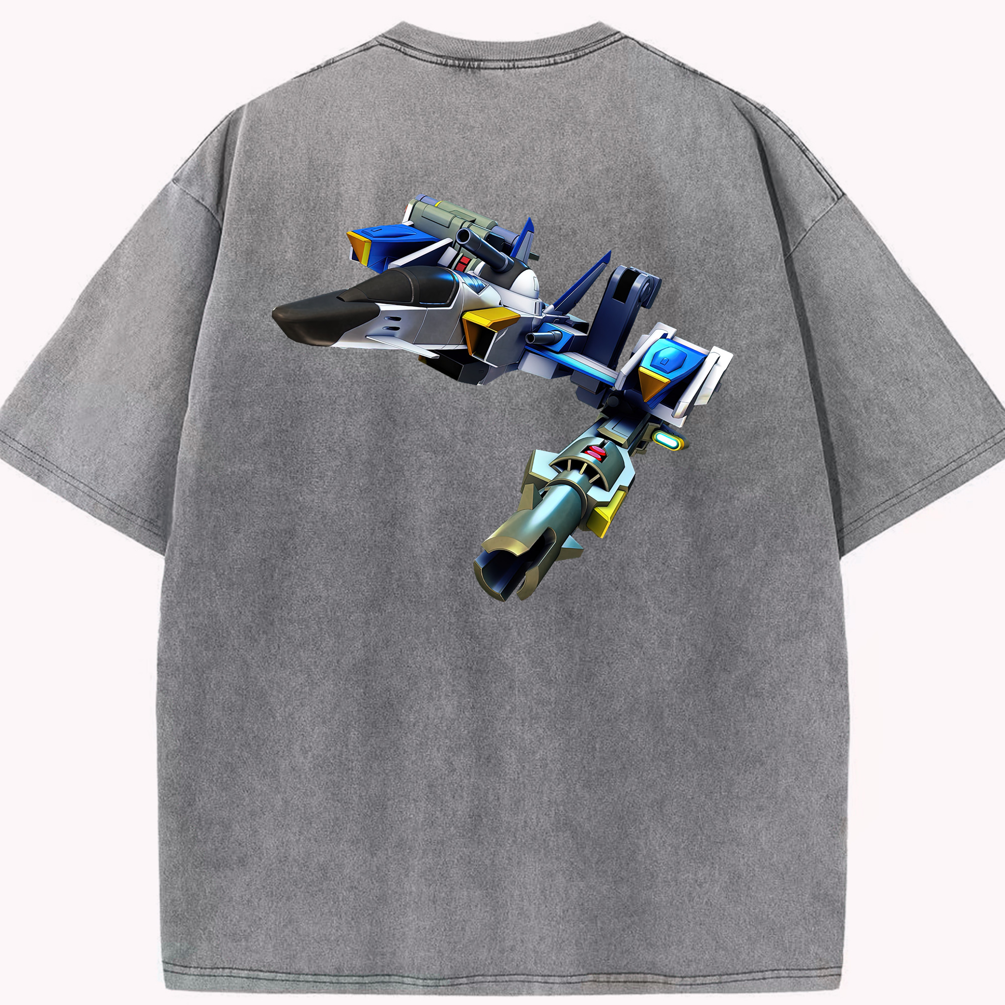 （画像用） 機動戦士ガンダム Mobile Suit Gundam 綿100% ヴィンテージ風 半袖Tシャツ（背面プリント）