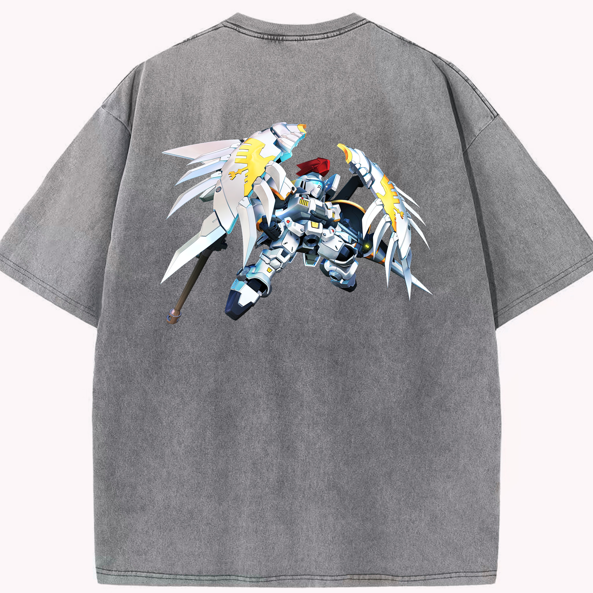 （画像用） 機動戦士ガンダム Mobile Suit Gundam 綿100% ヴィンテージ風 半袖Tシャツ（背面プリント）
