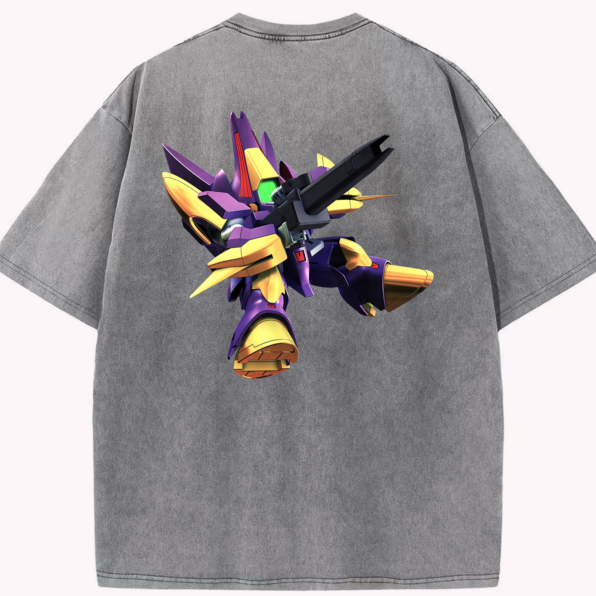 （画像用） 機動戦士ガンダム Mobile Suit Gundam 綿100% ヴィンテージ風 半袖Tシャツ（背面プリント）
