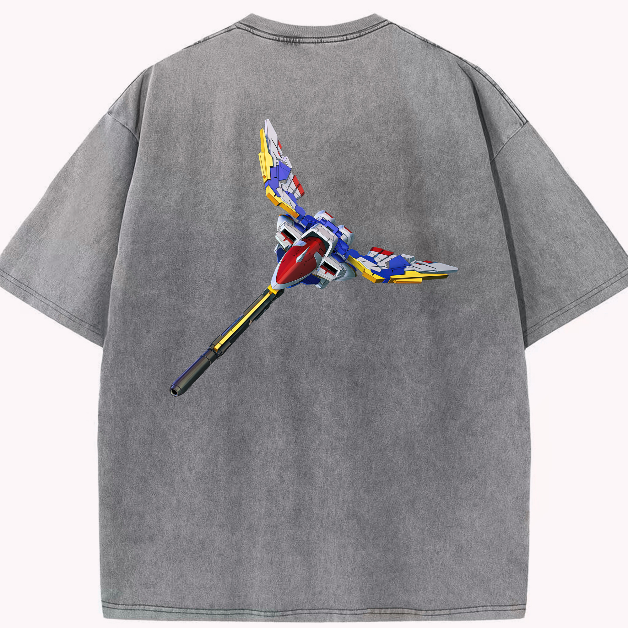 （画像用） 機動戦士ガンダム Mobile Suit Gundam 綿100% ヴィンテージ風 半袖Tシャツ（背面プリント）
