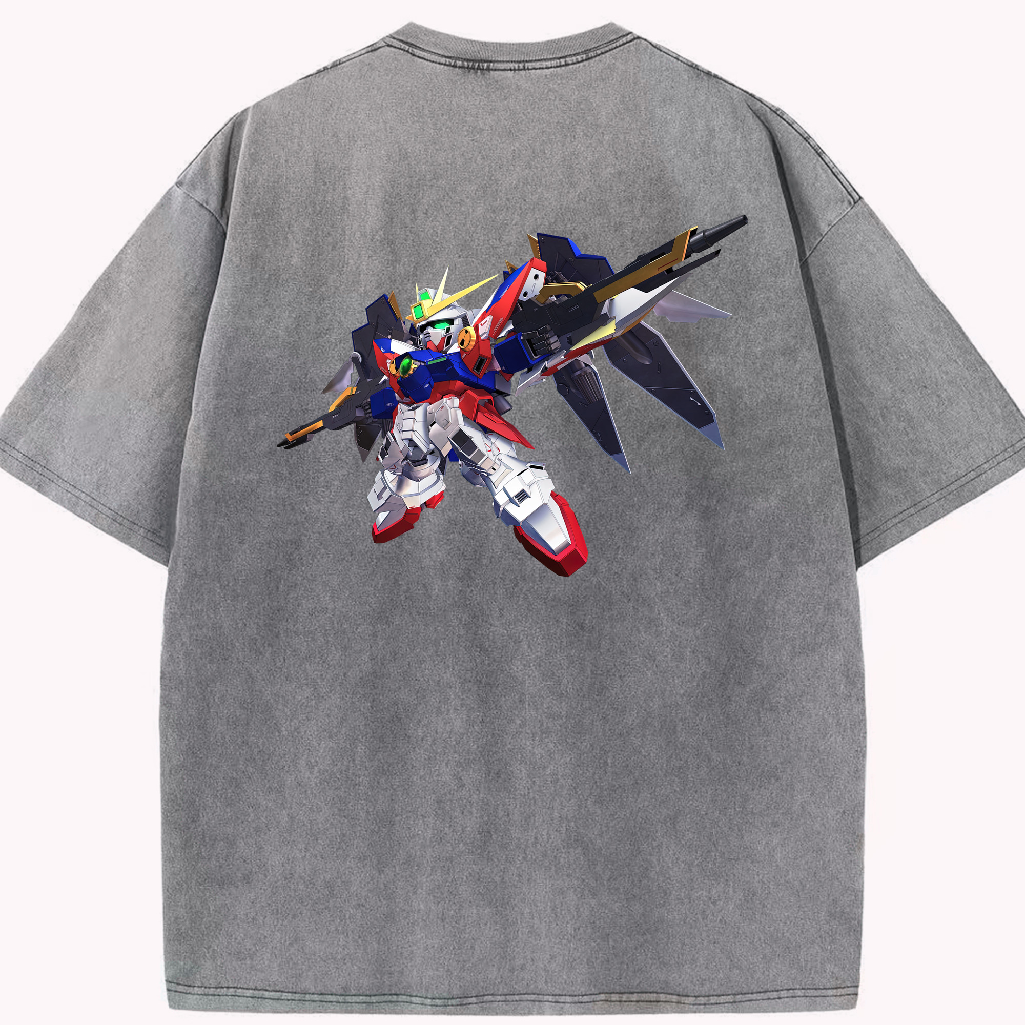 （画像用） 機動戦士ガンダム Mobile Suit Gundam 綿100% ヴィンテージ風 半袖Tシャツ（背面プリント）