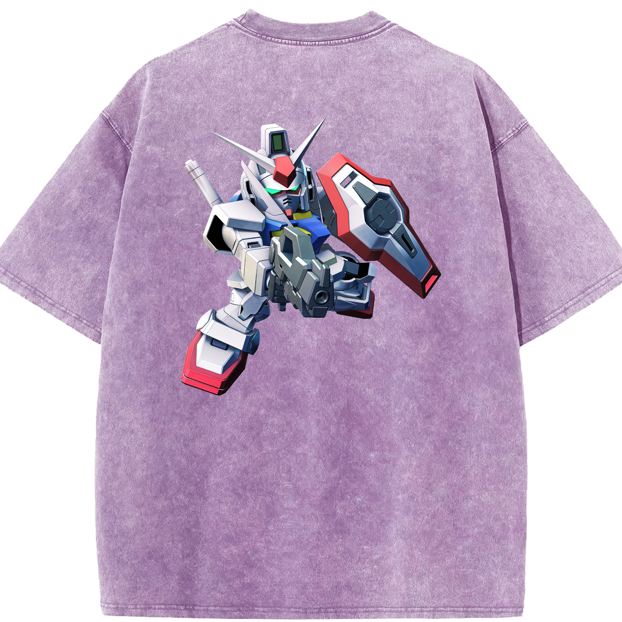 （画像用） 機動戦士ガンダム Mobile Suit Gundam 綿100% ヴィンテージ風 半袖Tシャツ（背面プリント）