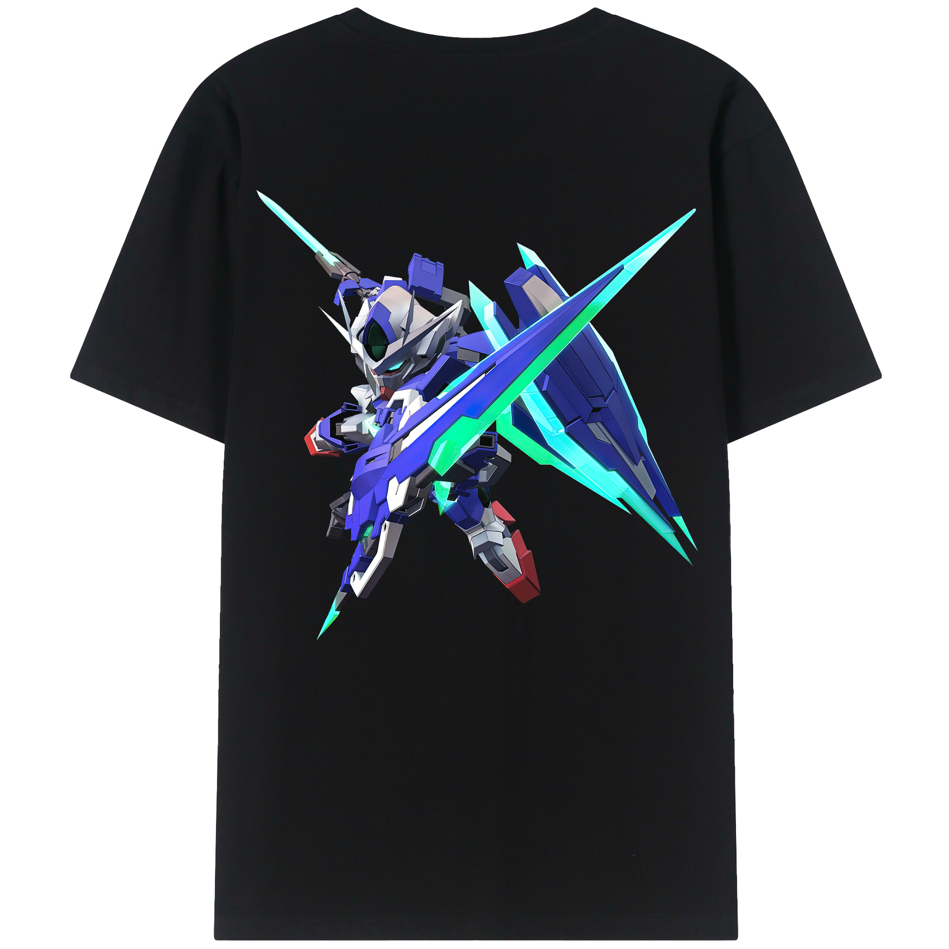 （画像用） 機動戦士ガンダム Mobile Suit Gundam 綿100％ メンズ半袖Tシャツ（バックプリント） 通気性