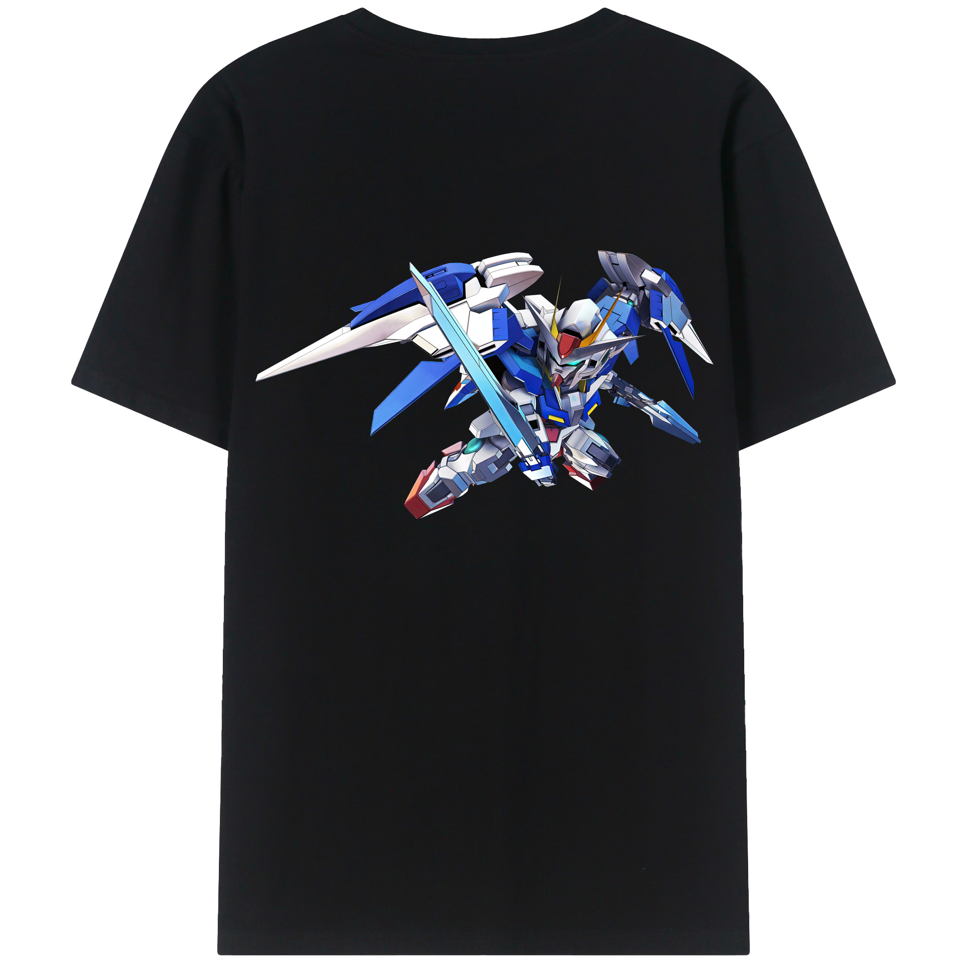 （画像用） 機動戦士ガンダム Mobile Suit Gundam 綿100％ メンズ半袖Tシャツ（バックプリント） 通気性