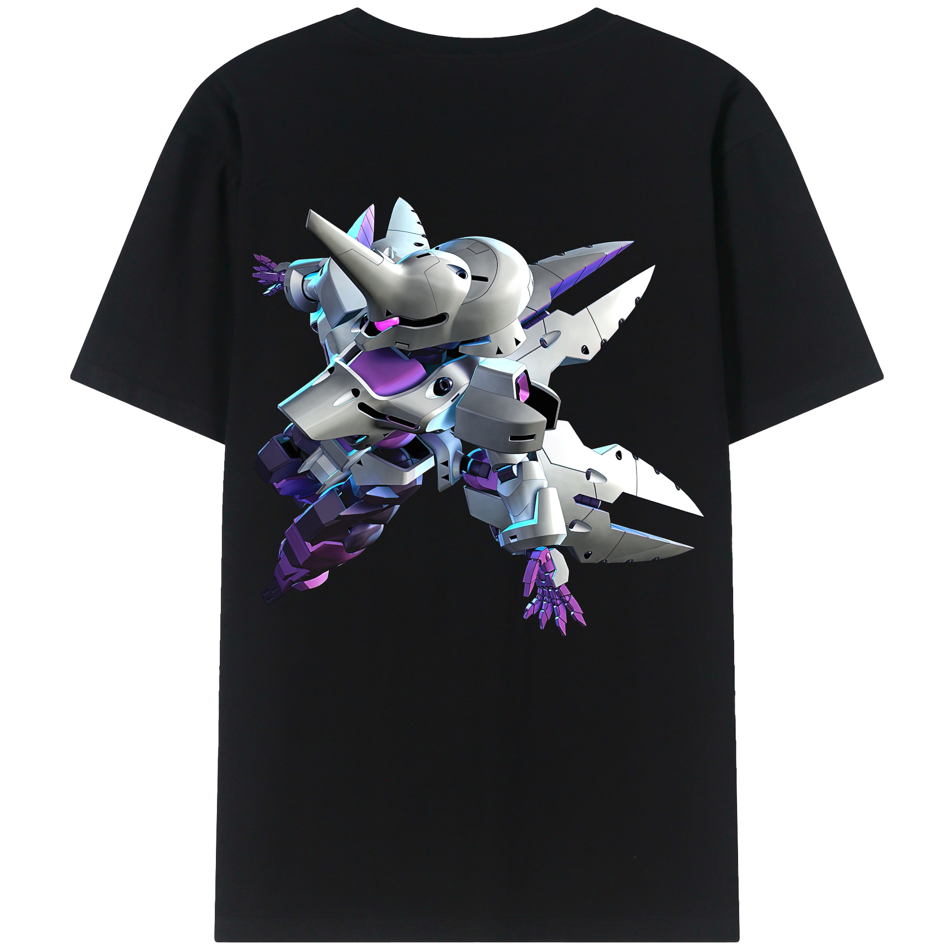 （画像用） 機動戦士ガンダム Mobile Suit Gundam 綿100％ メンズ半袖Tシャツ（バックプリント） 通気性