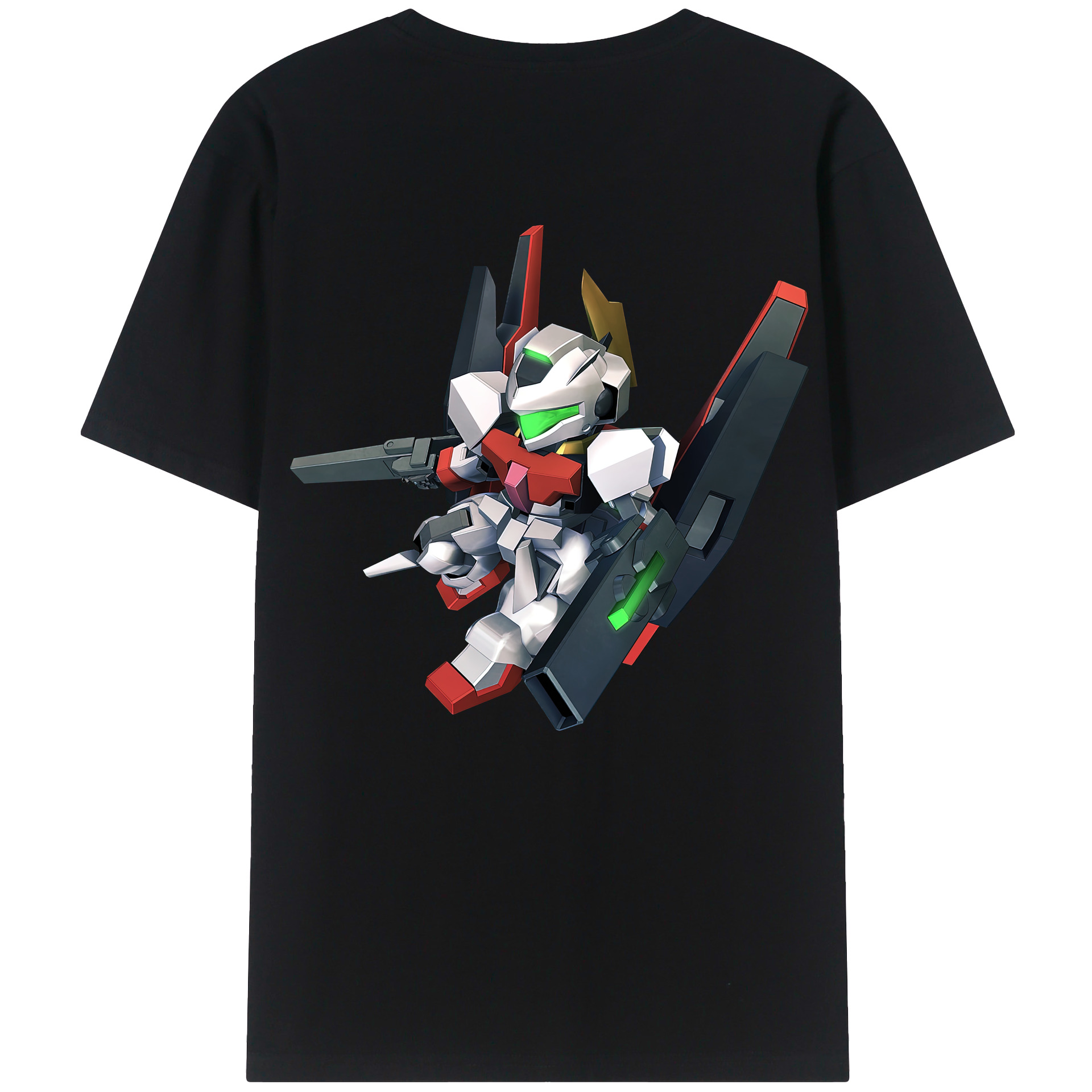 （画像用） 機動戦士ガンダム Mobile Suit Gundam 綿100％ メンズ半袖Tシャツ（バックプリント） 通気性