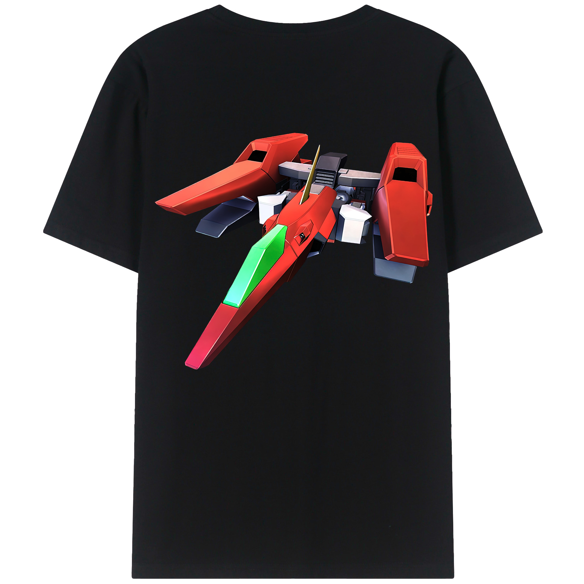 （画像用） 機動戦士ガンダム Mobile Suit Gundam 綿100％ メンズ半袖Tシャツ（バックプリント） 通気性