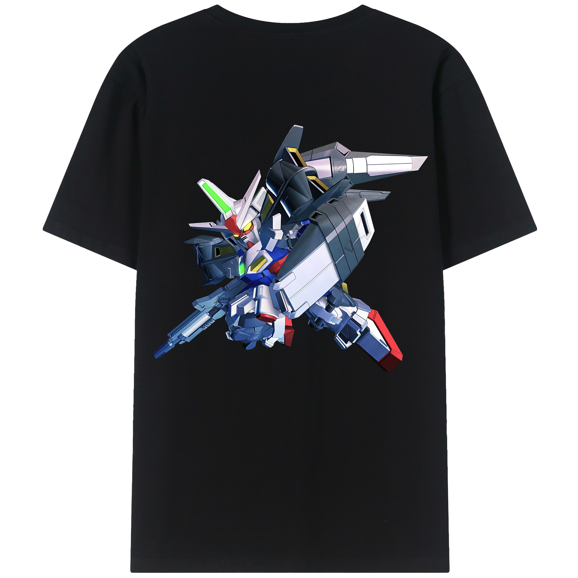 （画像用） 機動戦士ガンダム Mobile Suit Gundam 綿100％ メンズ半袖Tシャツ（バックプリント） 通気性
