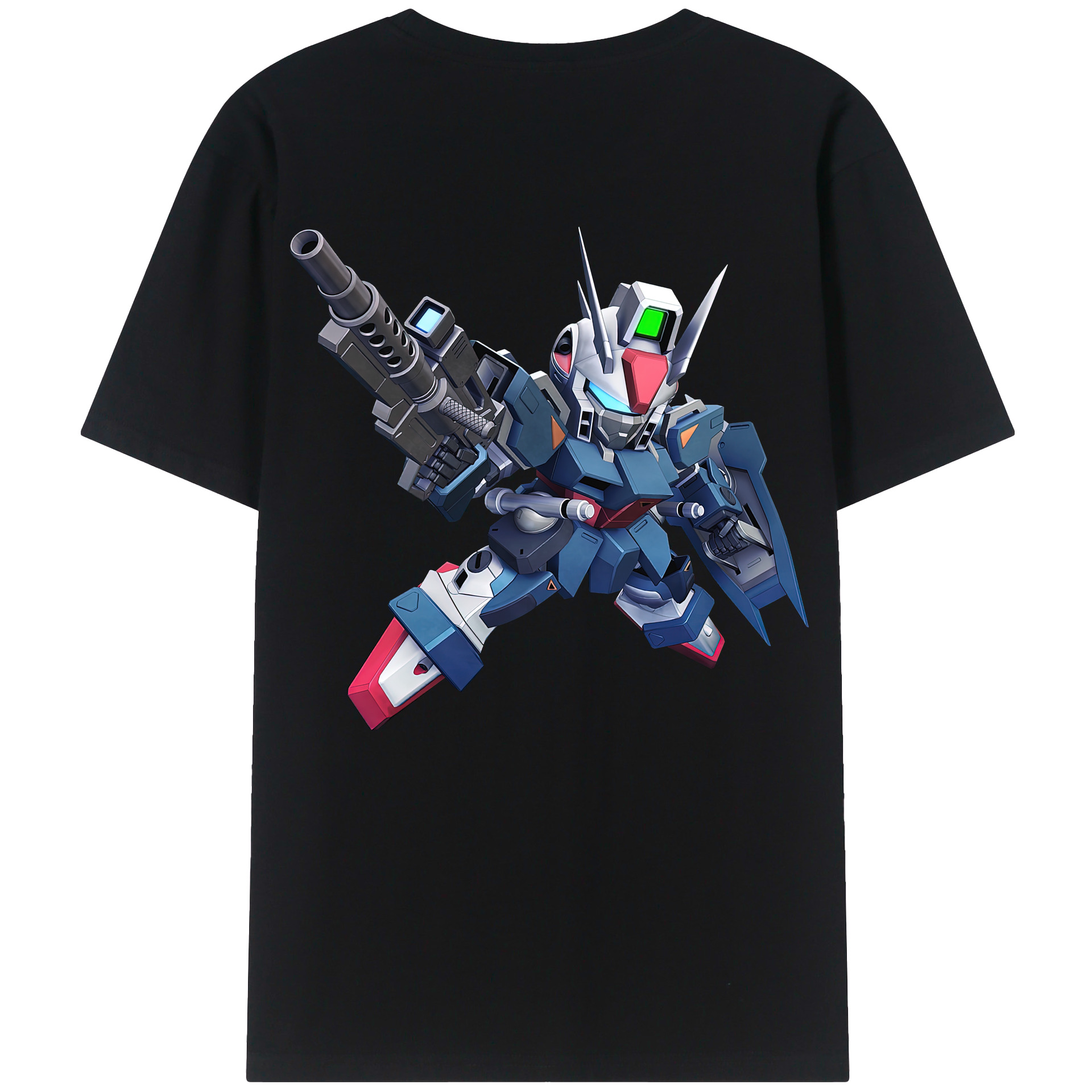（画像用） 機動戦士ガンダム Mobile Suit Gundam 綿100％ メンズ半袖Tシャツ（バックプリント） 通気性