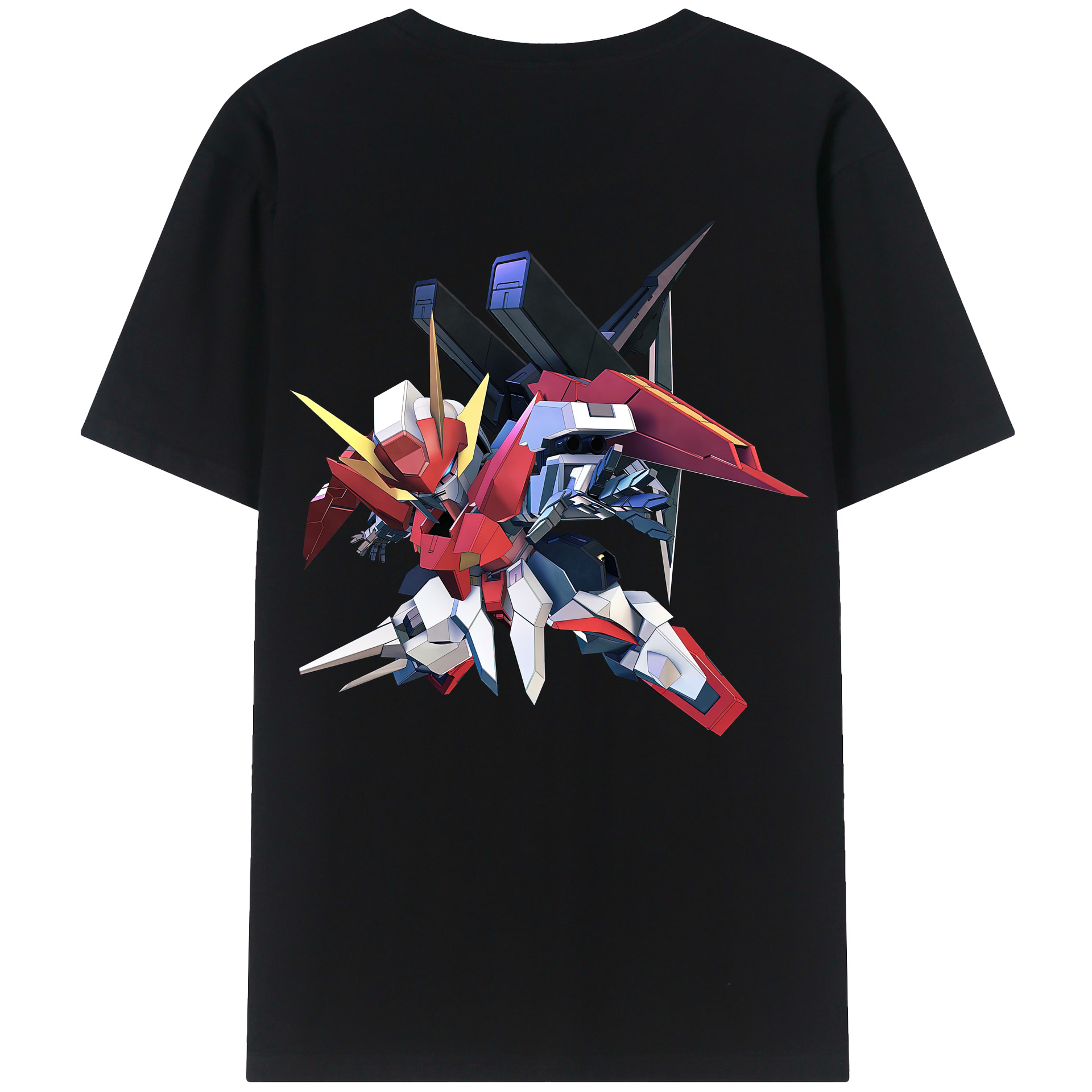 （画像用） 機動戦士ガンダム Mobile Suit Gundam 綿100％ メンズ半袖Tシャツ（バックプリント） 通気性