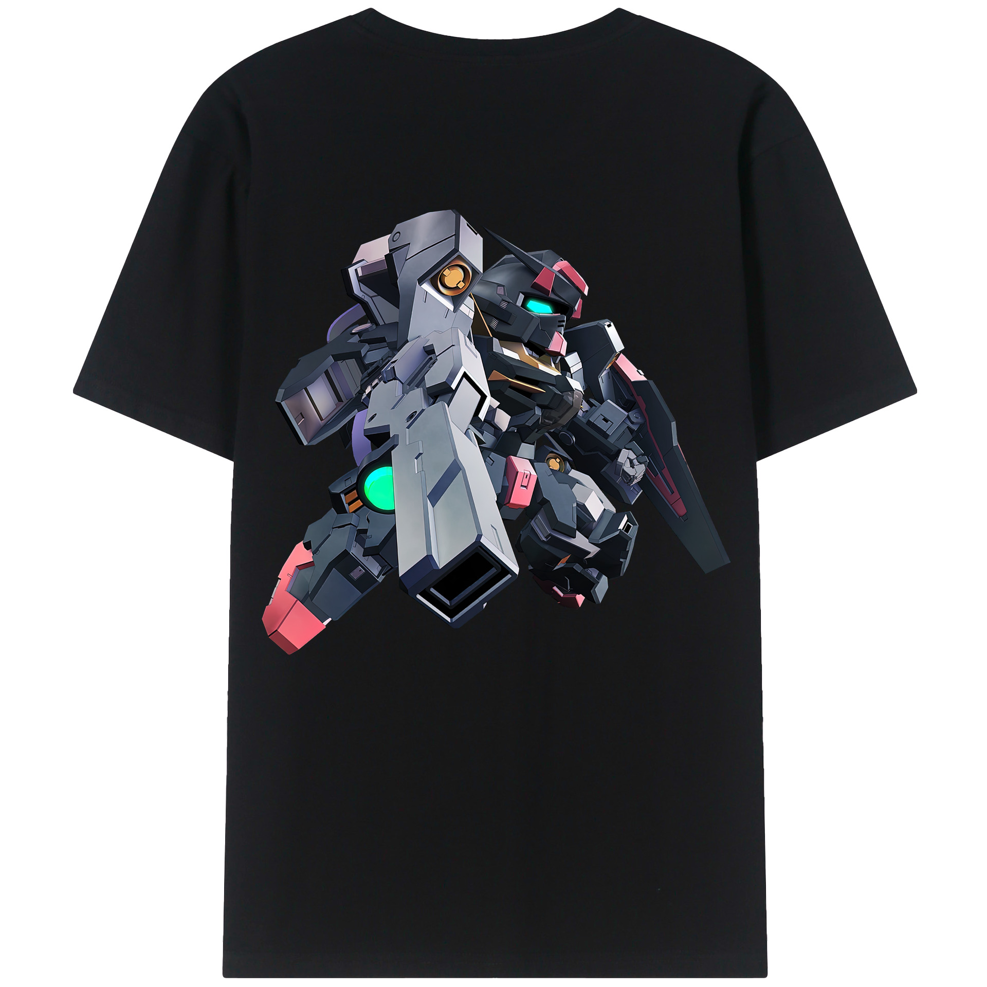 （画像用） 機動戦士ガンダム Mobile Suit Gundam 綿100％ メンズ半袖Tシャツ（バックプリント） 通気性