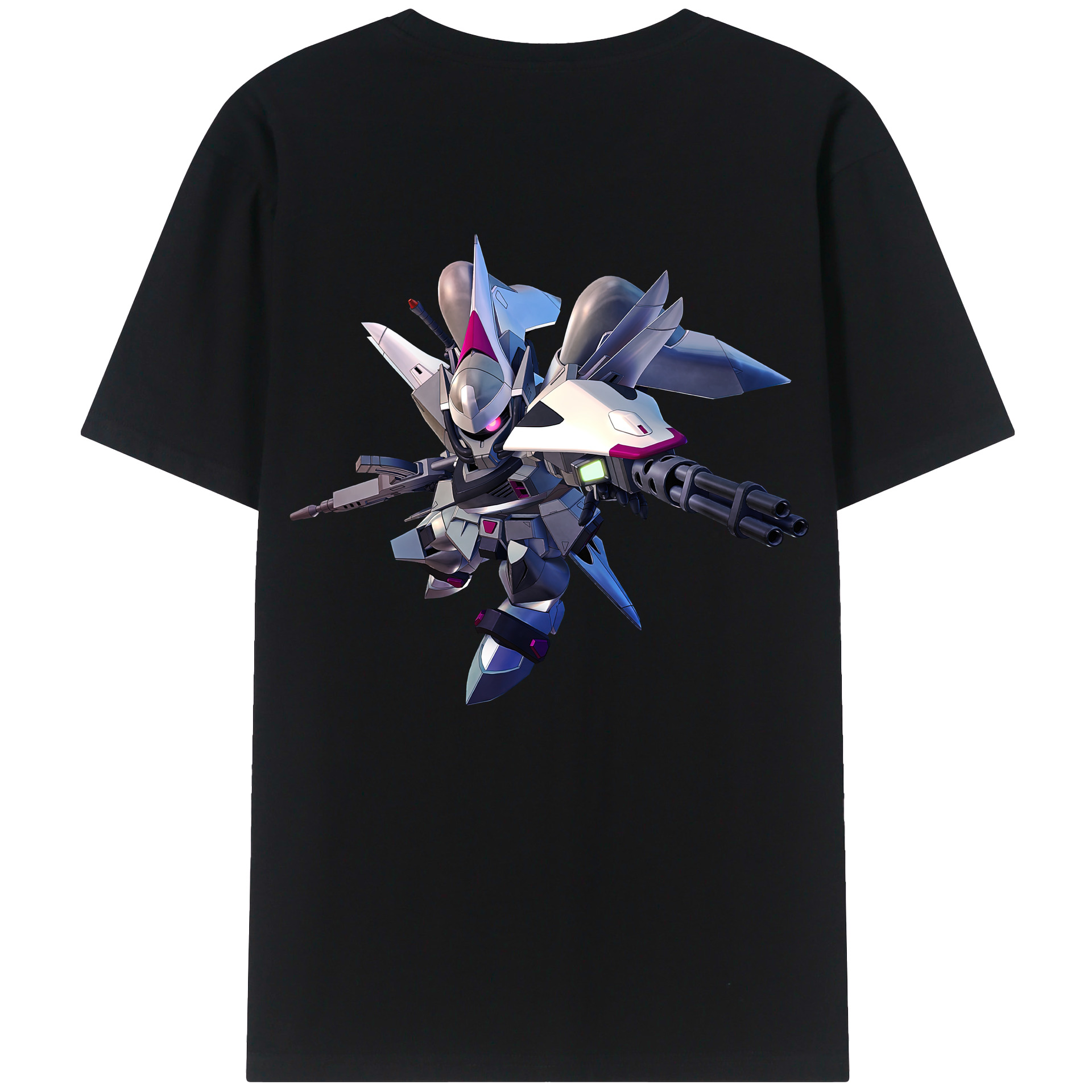 （画像用） 機動戦士ガンダム Mobile Suit Gundam 綿100％ メンズ半袖Tシャツ（バックプリント） 通気性