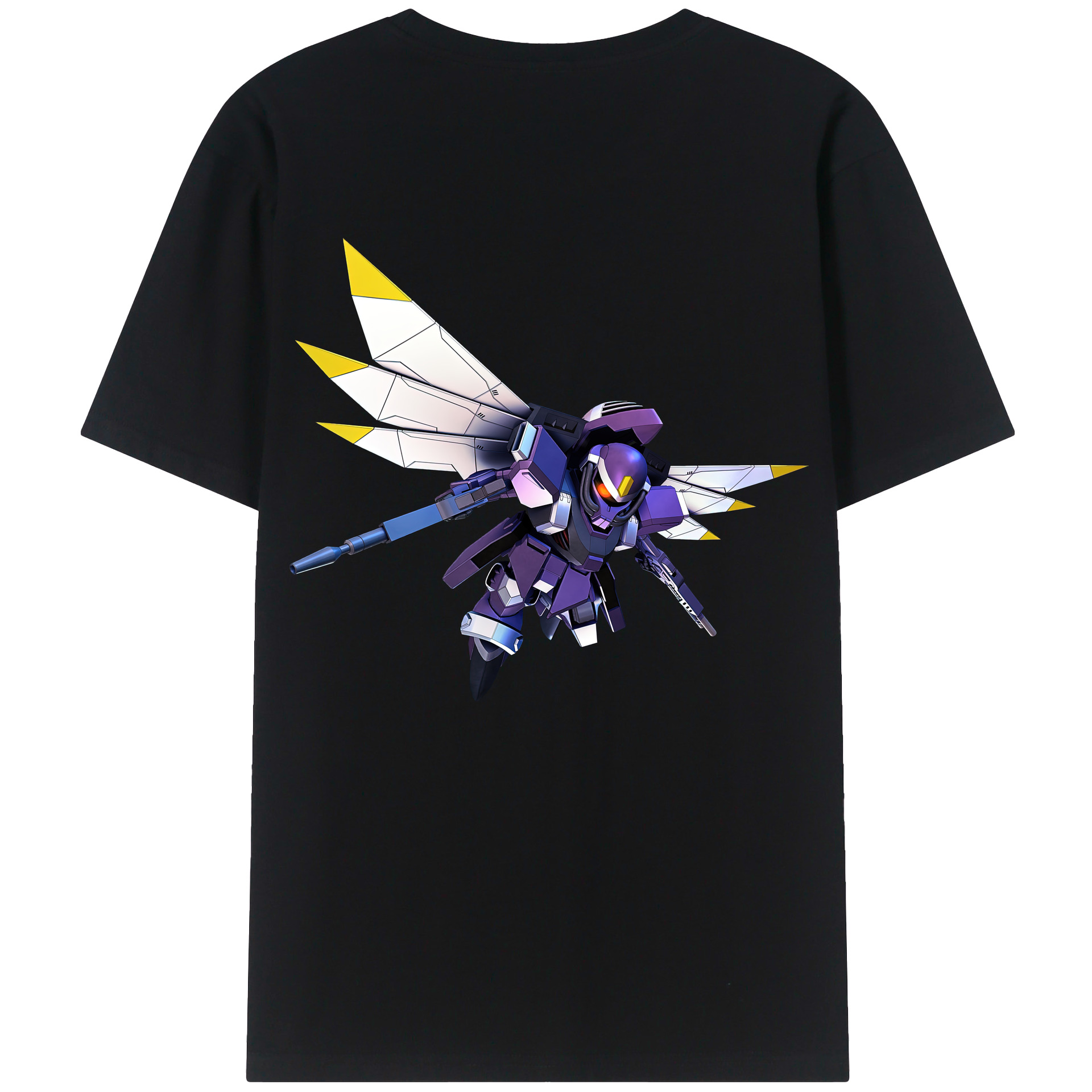 （画像用） 機動戦士ガンダム Mobile Suit Gundam 綿100％ メンズ半袖Tシャツ（バックプリント） 通気性