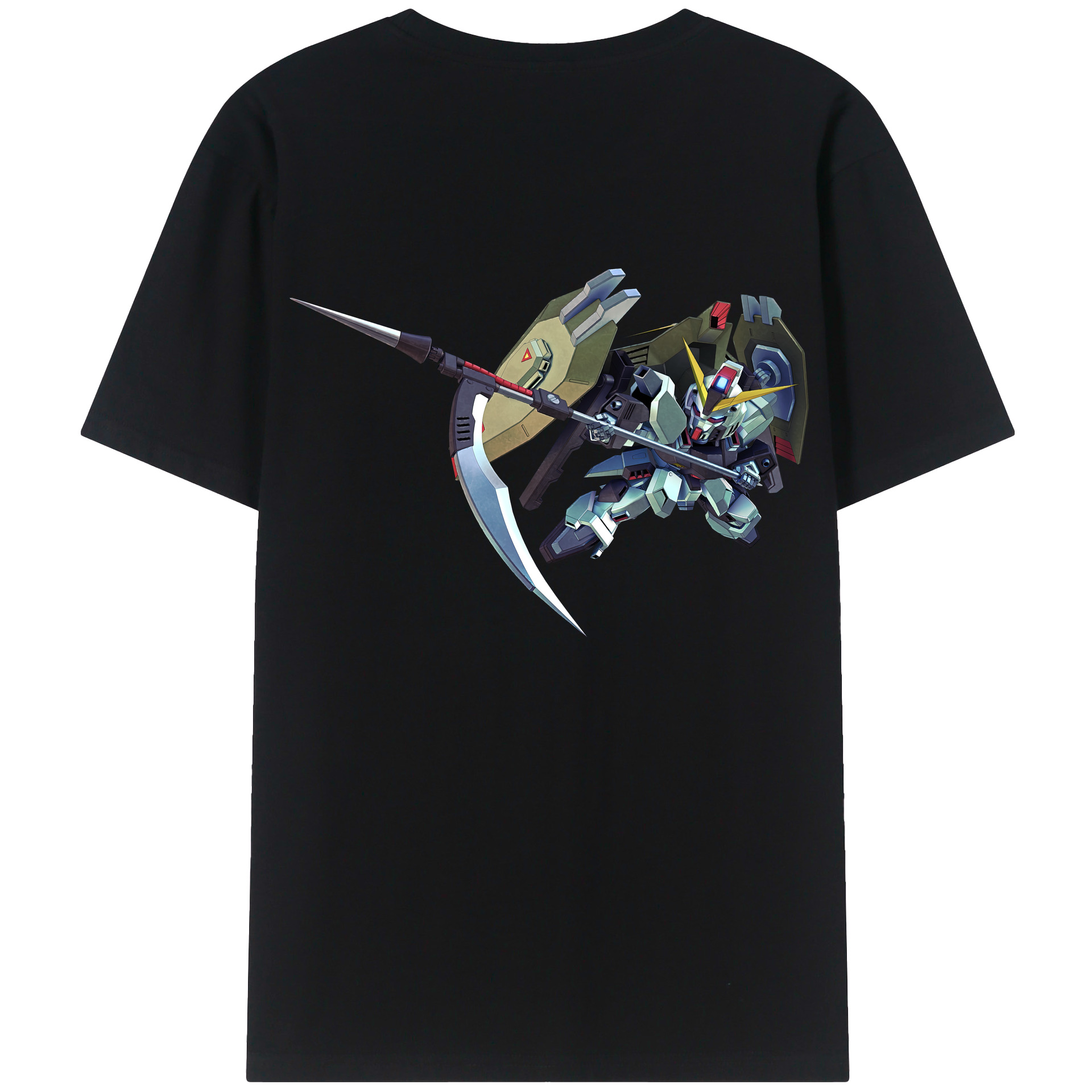 （画像用） 機動戦士ガンダム Mobile Suit Gundam 綿100％ メンズ半袖Tシャツ（バックプリント） 通気性