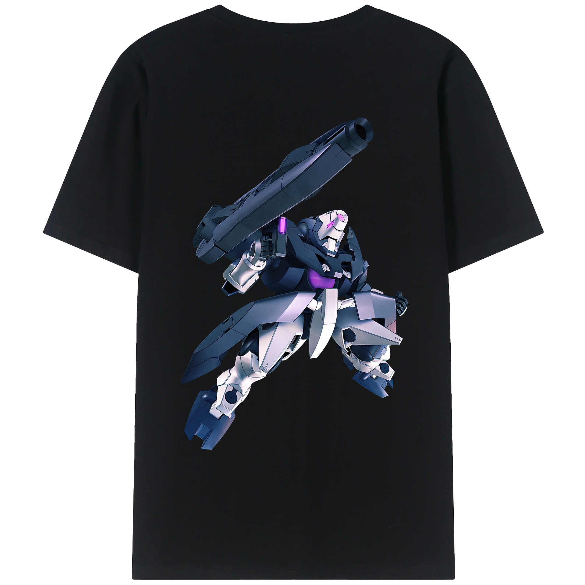 （画像用） 機動戦士ガンダム Mobile Suit Gundam 綿100％ メンズ半袖Tシャツ（バックプリント） 通気性