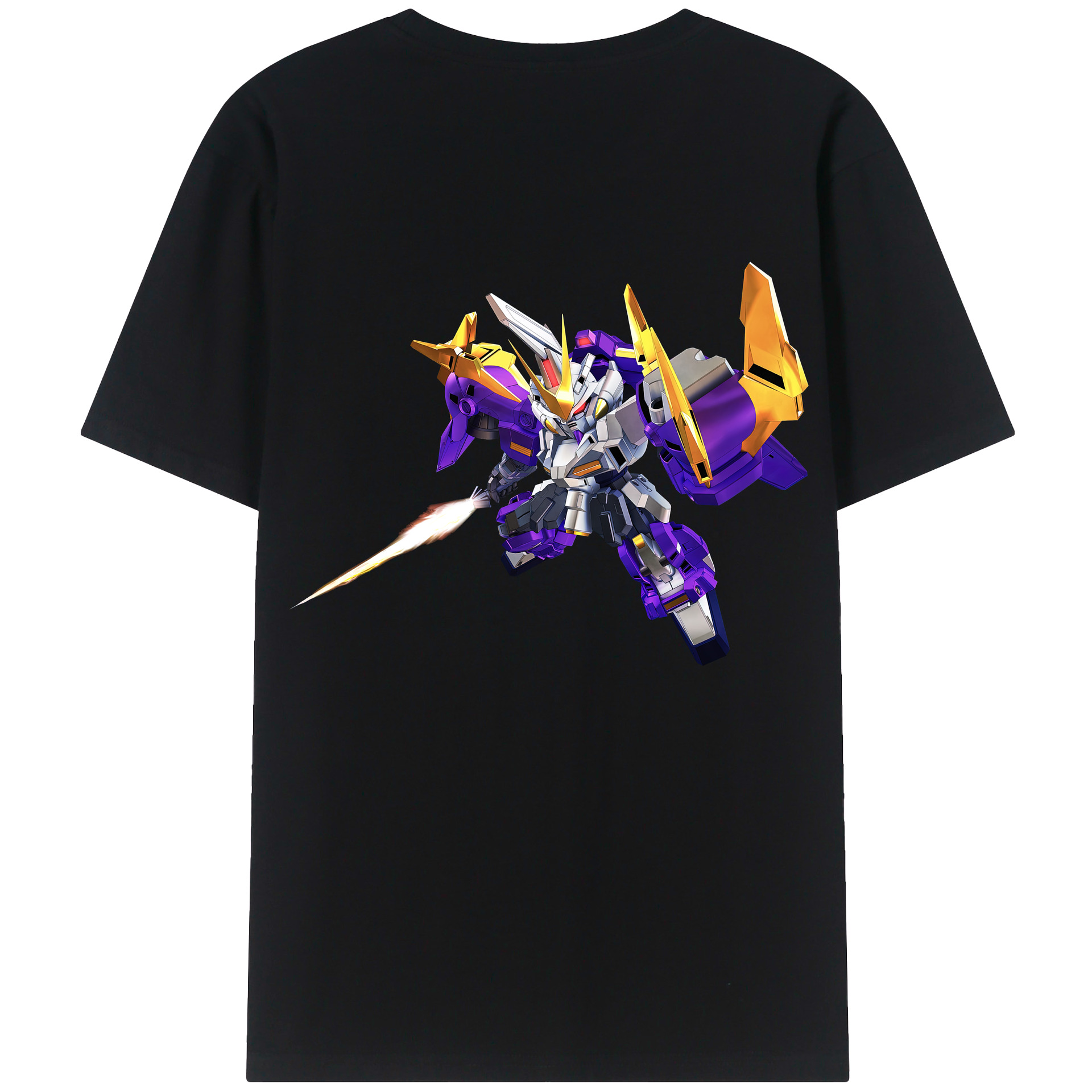（画像用） 機動戦士ガンダム Mobile Suit Gundam 綿100％ メンズ半袖Tシャツ（バックプリント） 通気性