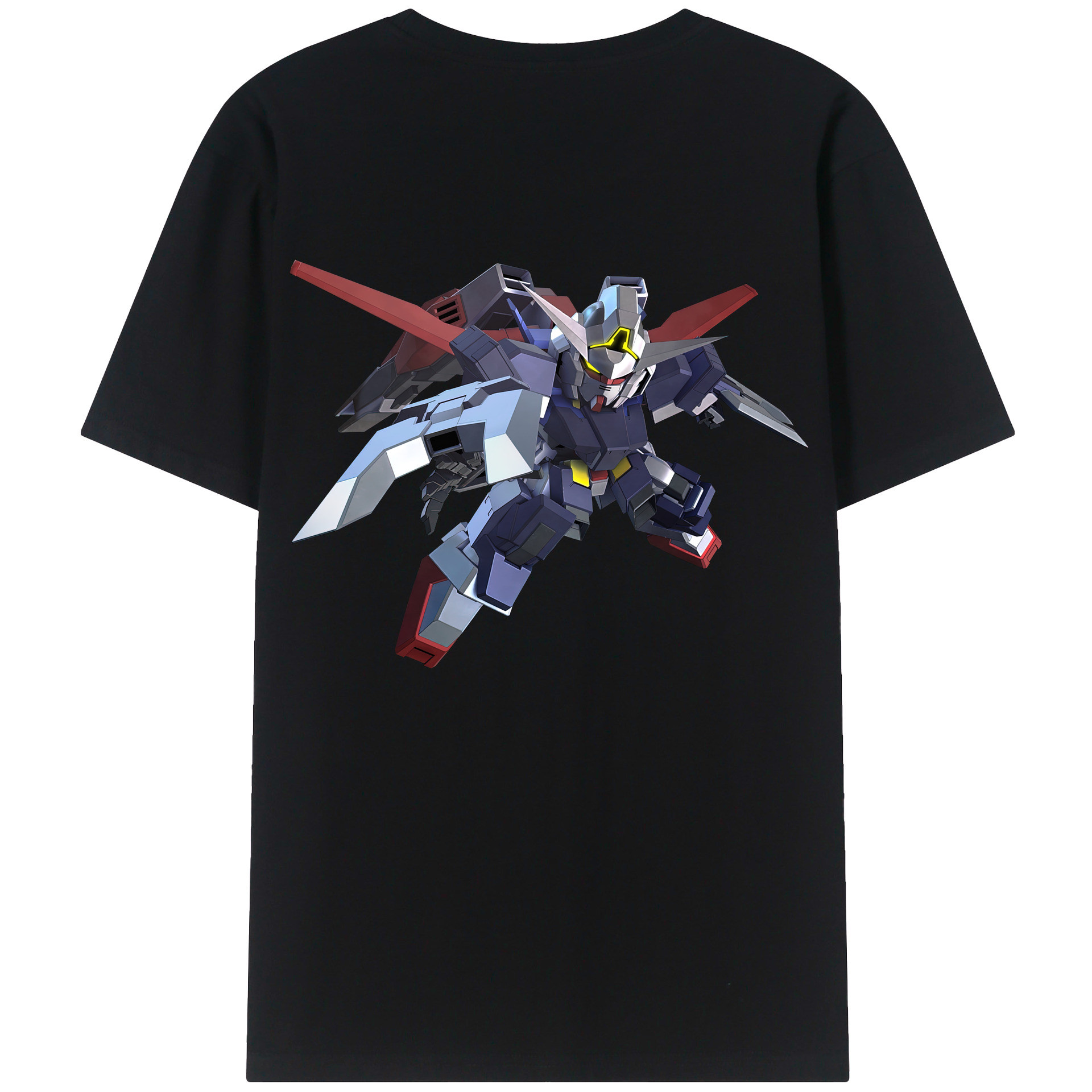 （画像用） 機動戦士ガンダム Mobile Suit Gundam 綿100％ メンズ半袖Tシャツ（バックプリント） 通気性