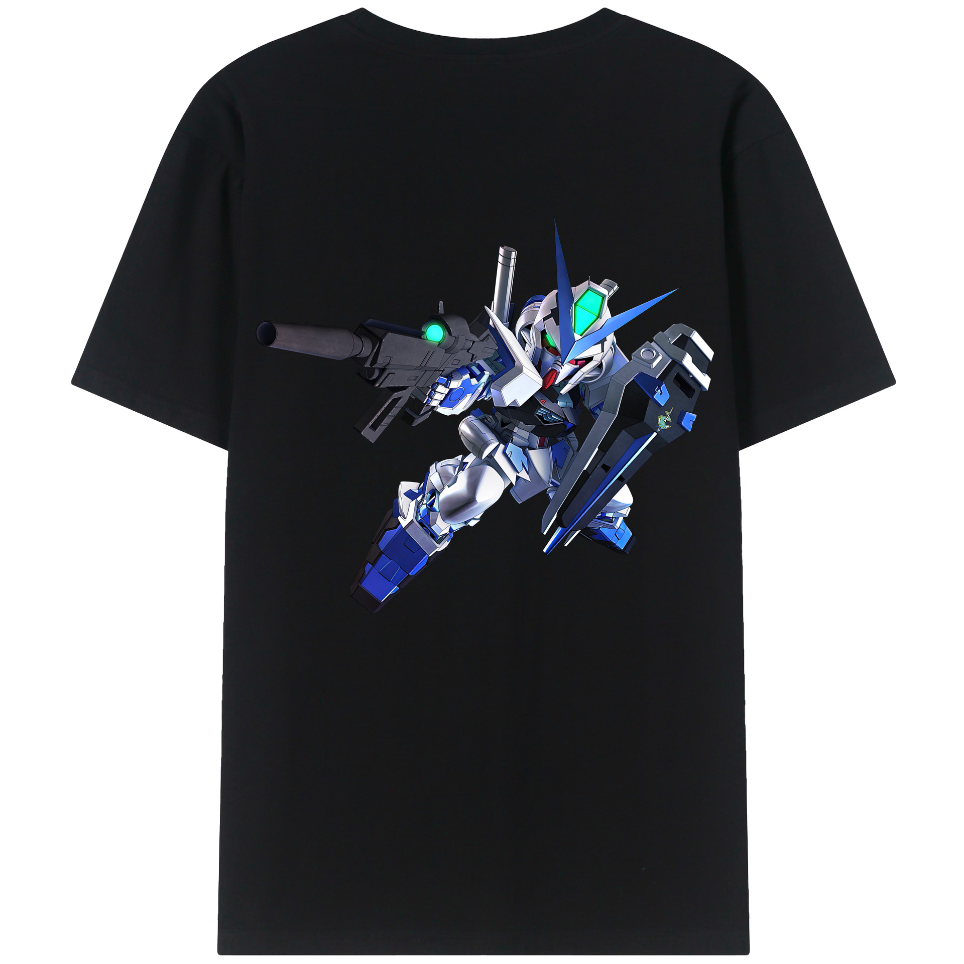 （画像用） 機動戦士ガンダム Mobile Suit Gundam 綿100％ メンズ半袖Tシャツ（バックプリント） 通気性