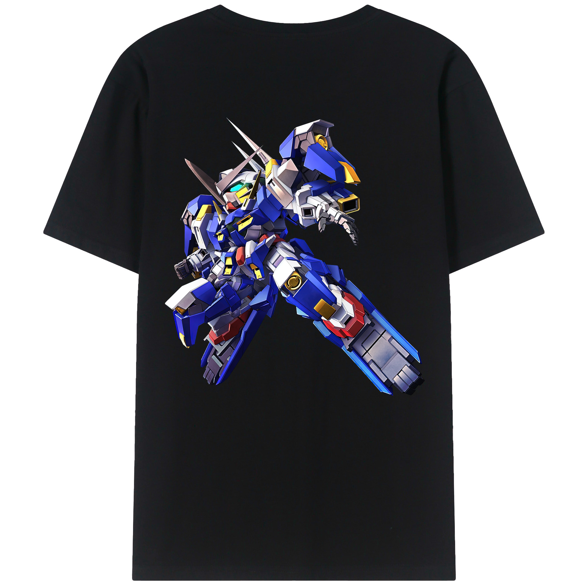 （画像用） 機動戦士ガンダム Mobile Suit Gundam 綿100％ メンズ半袖Tシャツ（バックプリント） 通気性
