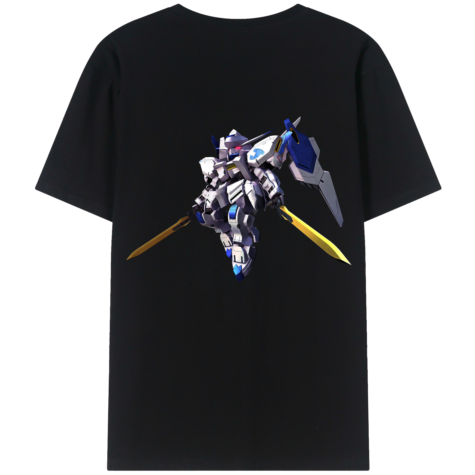 （画像用） 機動戦士ガンダム Mobile Suit Gundam 綿100％ メンズ半袖Tシャツ（バックプリント） 通気性