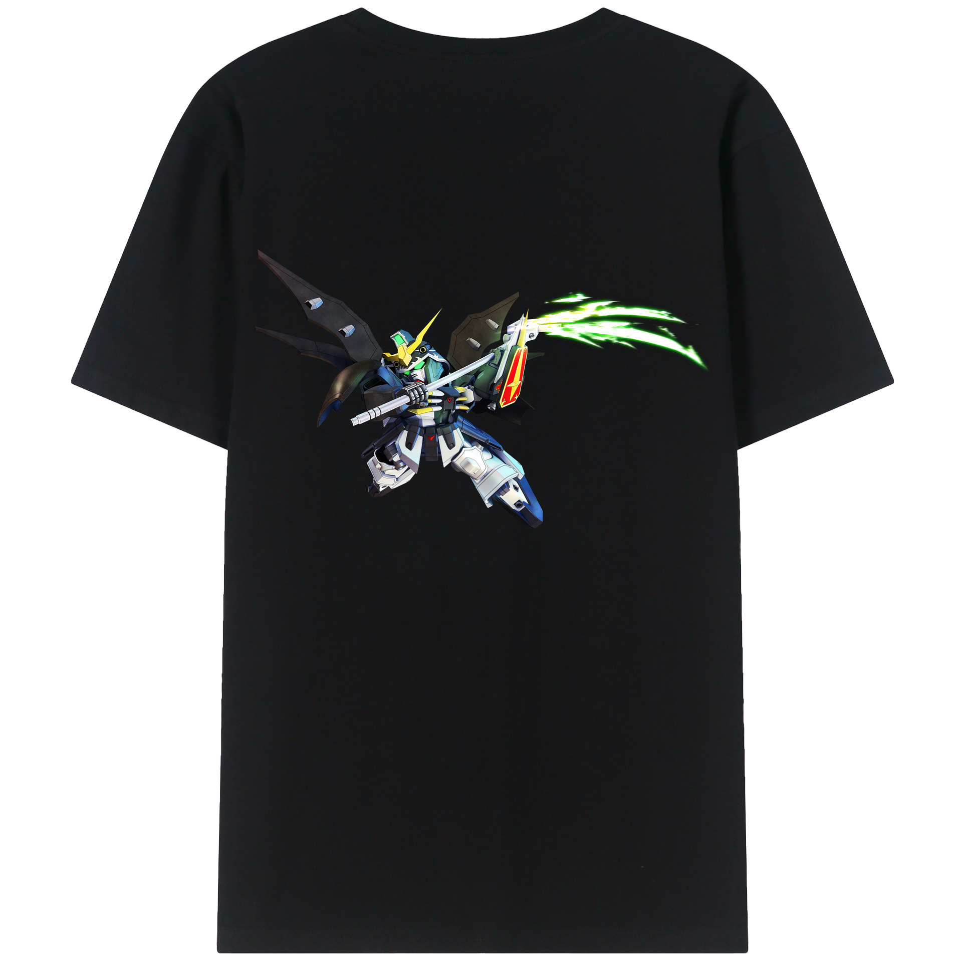（画像用） 機動戦士ガンダム Mobile Suit Gundam 綿100％ メンズ半袖Tシャツ（バックプリント） 通気性