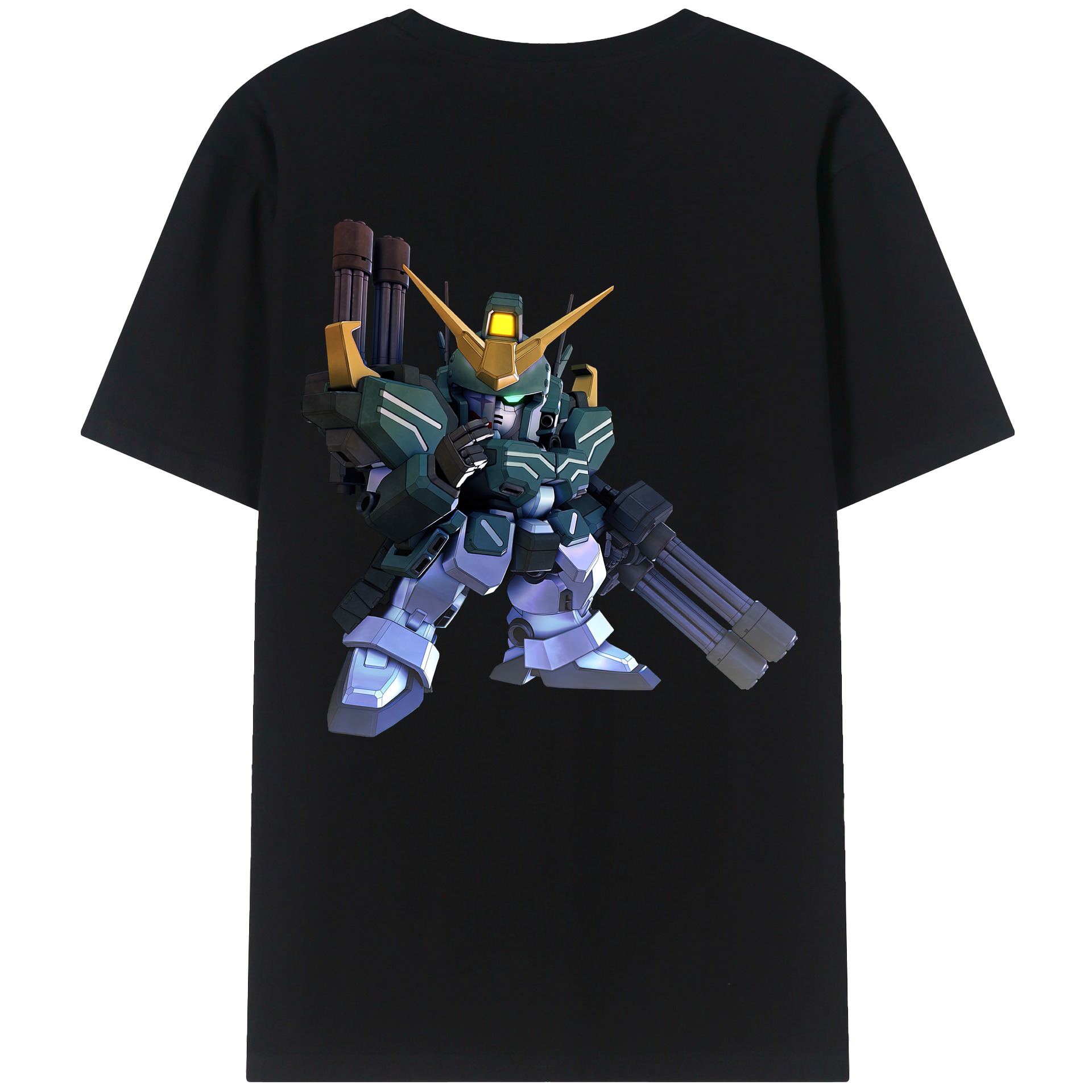 （画像用） 機動戦士ガンダム Mobile Suit Gundam 綿100％ メンズ半袖Tシャツ（バックプリント） 通気性