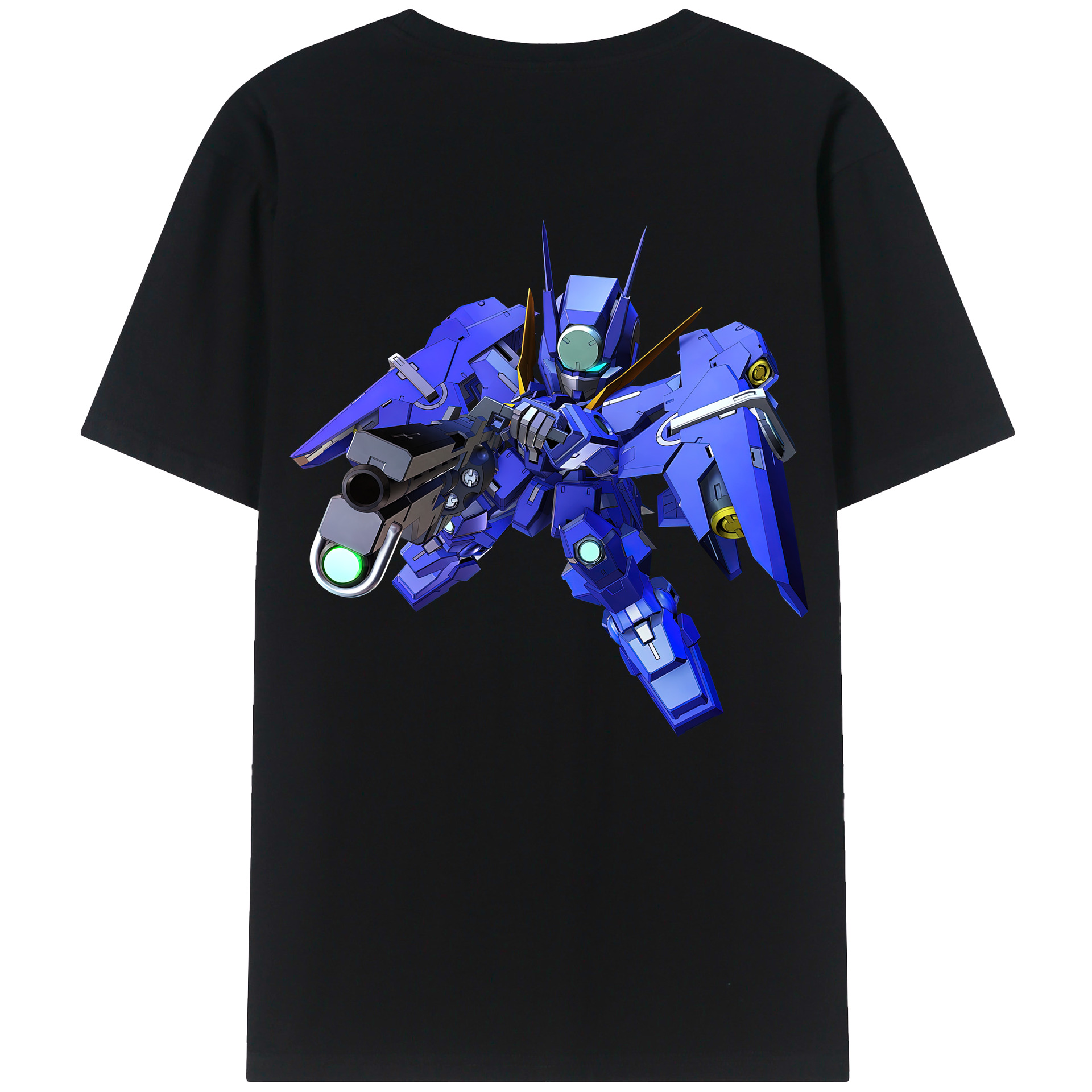 （画像用） 機動戦士ガンダム Mobile Suit Gundam 綿100％ メンズ半袖Tシャツ（バックプリント） 通気性